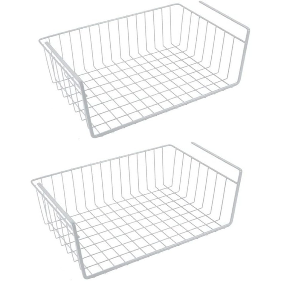 TEMU NOBILE Cestello sottoripiano portaoggetti 40x26x13,5CM cesto sotto ripiano organizer dispensa o armadio sotto mensola tavolo o scrivania