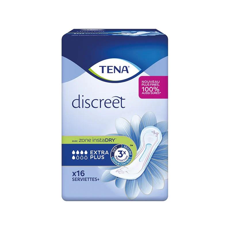 TEMU Protection urinaire femme - Lady Discreet Extra plus – TENA – Sachet de 16 pièces
