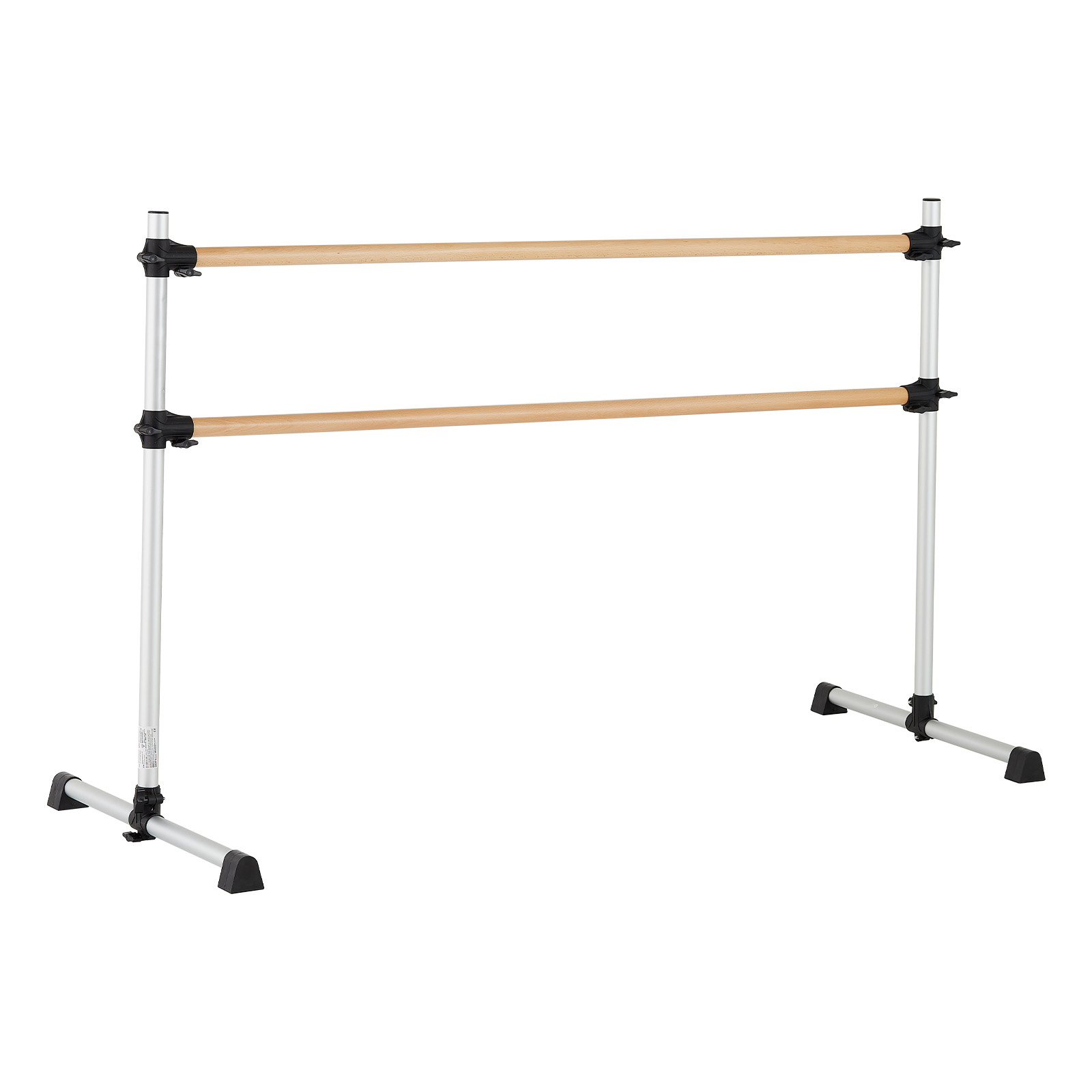 Image of Vevor Ballet Barre, Double Barre Bar For Home, Freestanding Portable Ballet Stretching Dance Bars, Height Adjustable Anti-wobble Fitness Gym Equipment, For Pilates Balance Workout