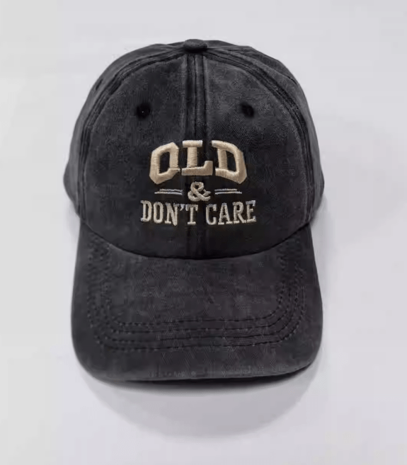 old dont care cap adjustable retro funny embroidered unisex baseball hat soft peaked cap outdoor sports details 1