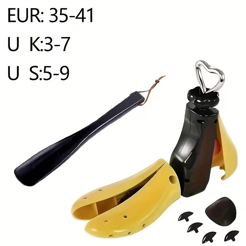 E-shop 2er-Set (1 Schuhbaum + 1 Schuhstecher) Geeignet für Kunstschuhe, Stiefel, Sportschuhe, Freizeit- und Sportschuhe | Verstellbarer