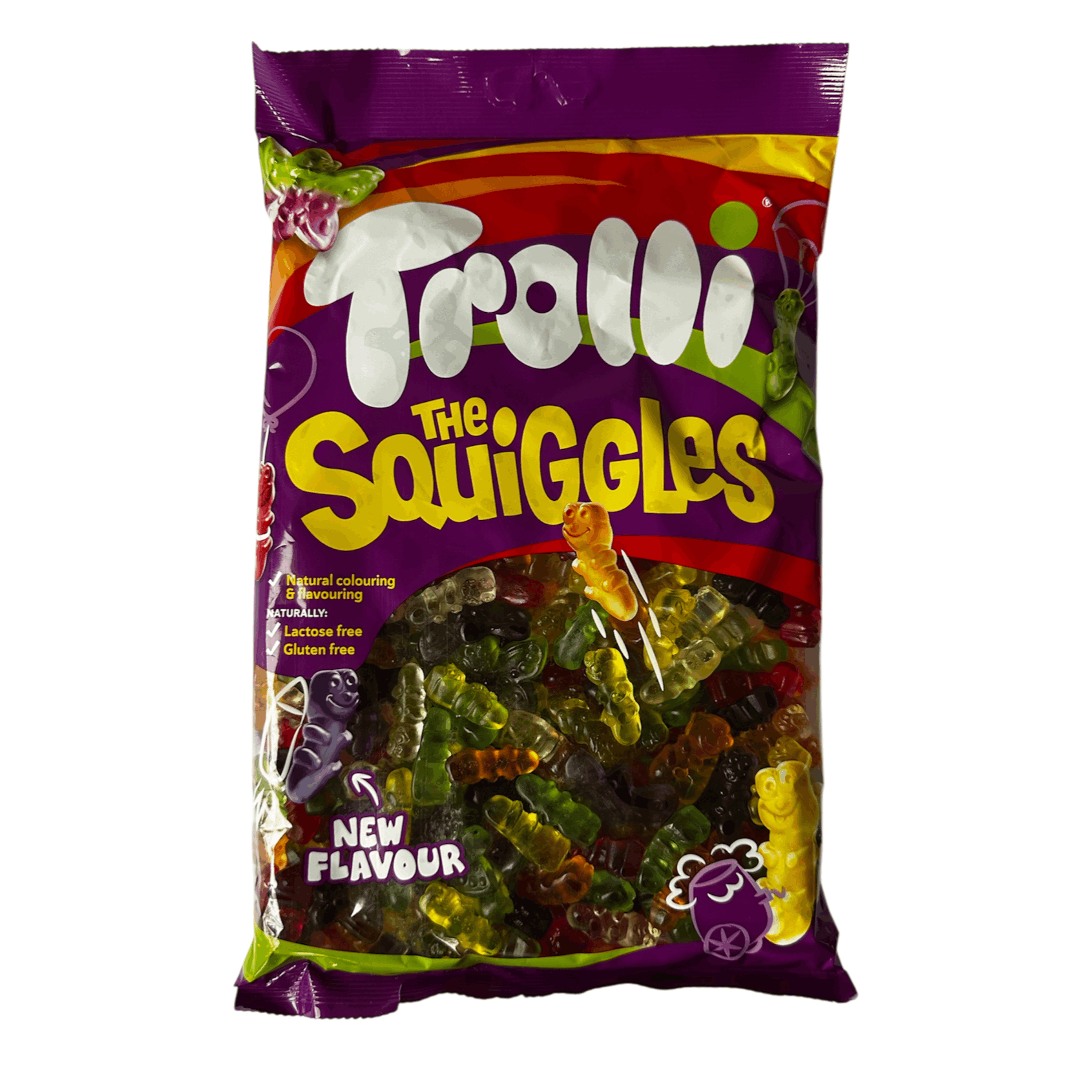 Image of Trolli The Squiggles – Colorful Fruit Gummy Fun, Lactose-free, 1000g, German Sweets, High-quality Candy, Gummy Candies, Sweets, Snack, Yummy