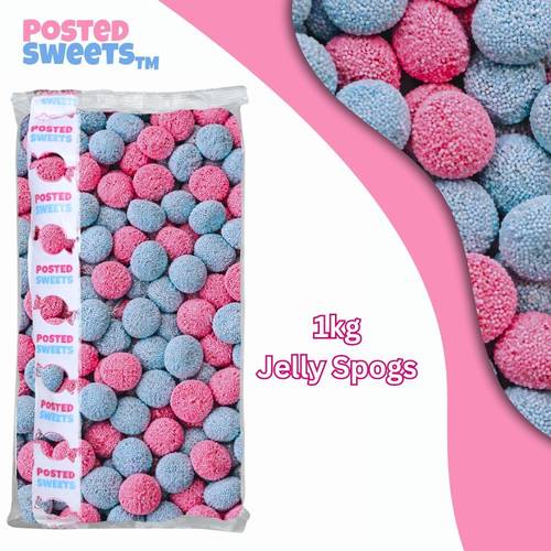 1kg jelly spogs classic sweets with fruity jelly tops bulk bag