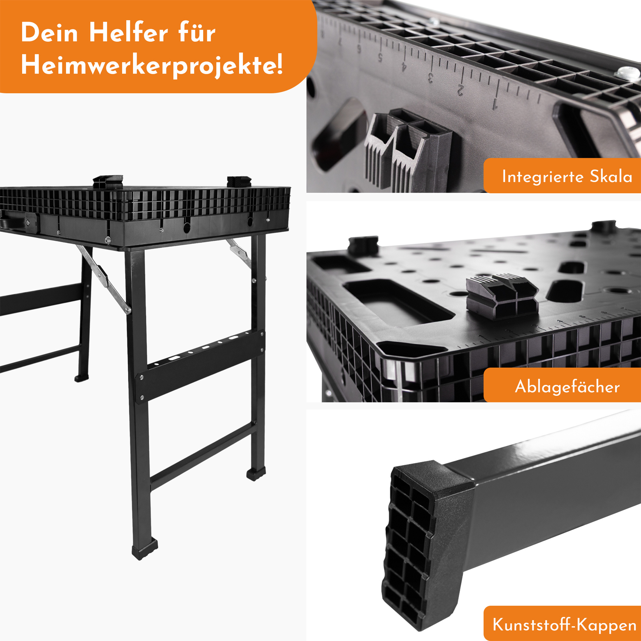 Image of Foldable Workbench - Mobile Clamping Table, Work Table With 454 Kg Capacity