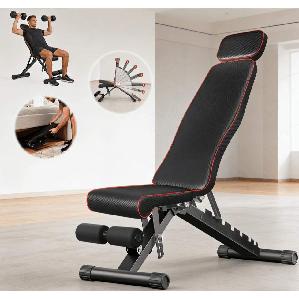 TEMU Folding Weight Bench For Professional Strength Training, Incline Bench, Weight Bench Better Suitable For Professionals, Full Body Workout Bench