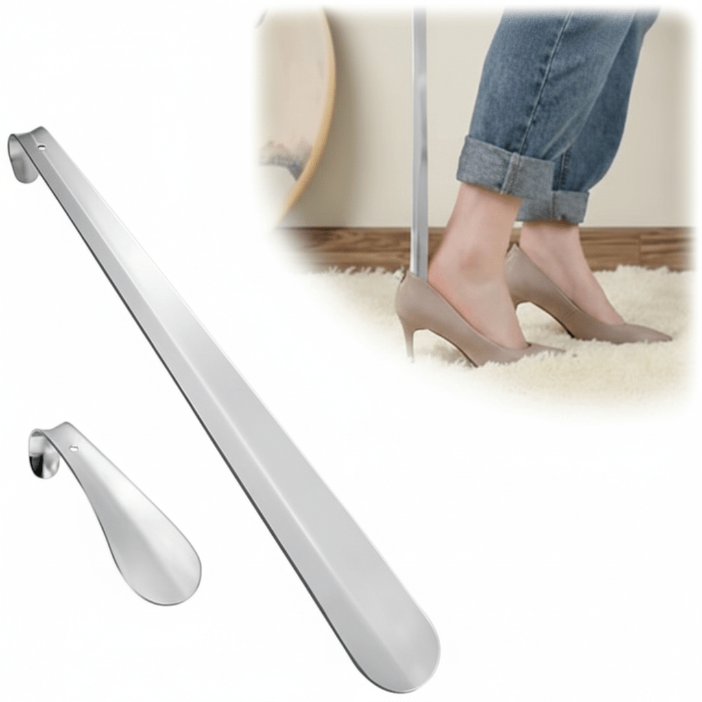 TEMU 2pcs Long-handled Metal Shoe Horn For Men And Women - Easy Boot Assistant With 16/58 Cm Length, , And Smooth Sliding Action - Perfect For Boots,