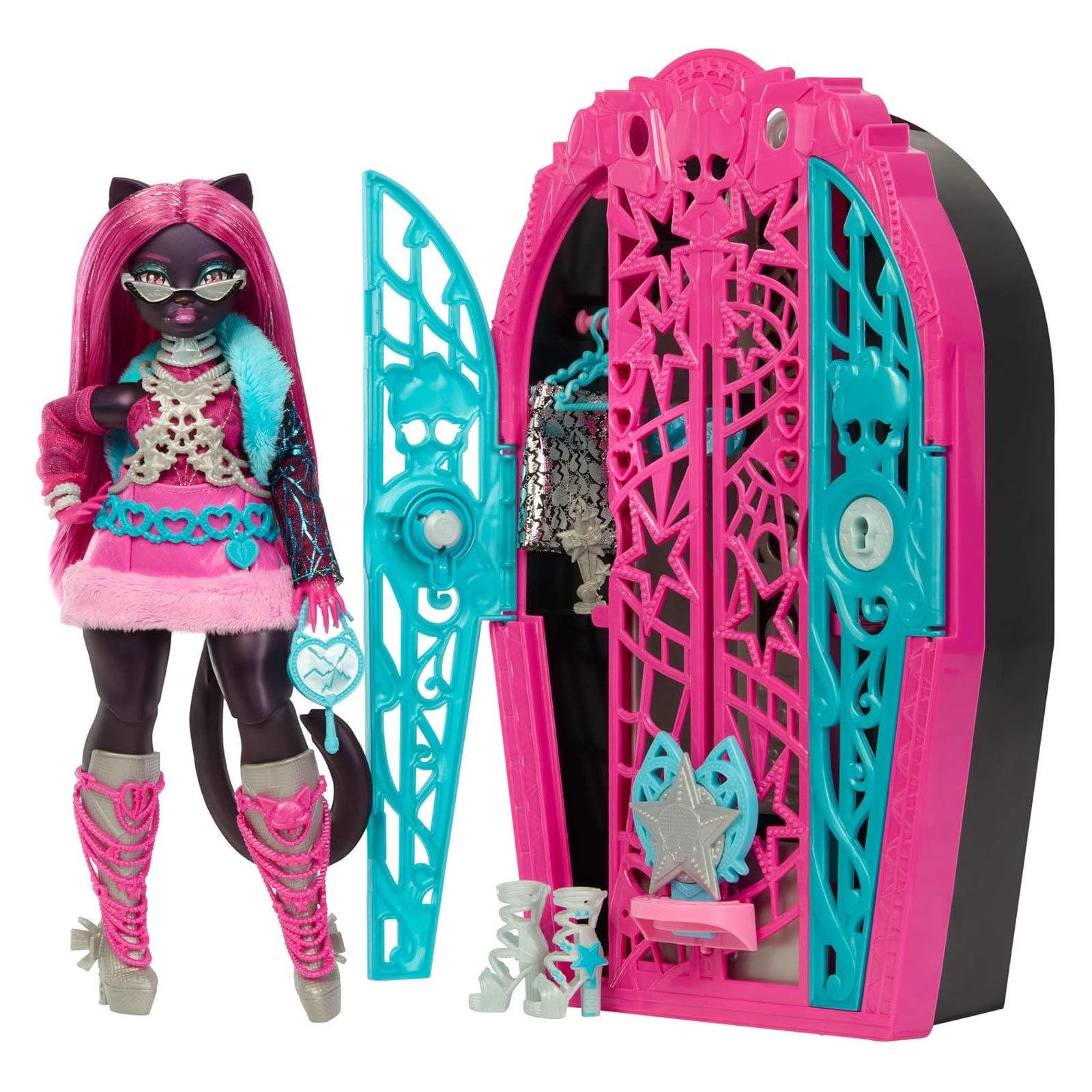 Jbg82 - Monster High - Skulltimate Hauntlywood – -noir Doll With 19+ Surprises, "closet