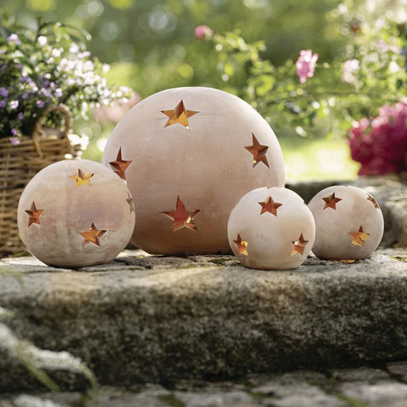 Image of "stars" Made Of Terracotta, Ø 30 Cm, , Candle Holder, Garden , Outdoor Garden Decoration