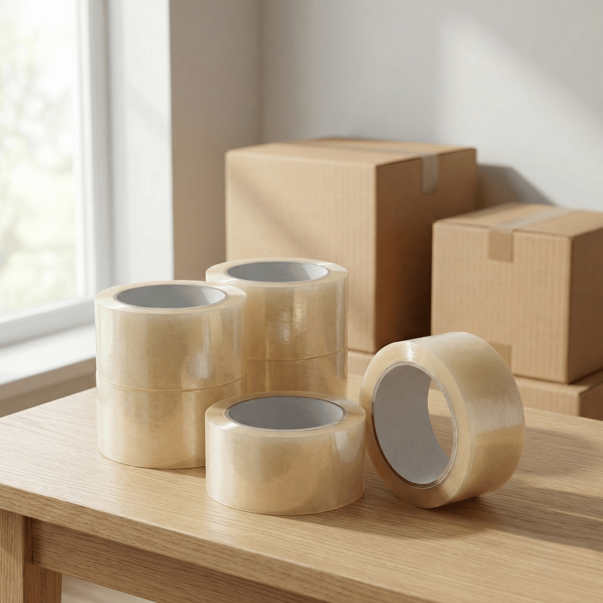 TEMU 6 X Heavy-duty Clear Packing Tape – Strong Adhesive Parcel Tape For Boxes, Shipping Tape, 48mm X 66m
