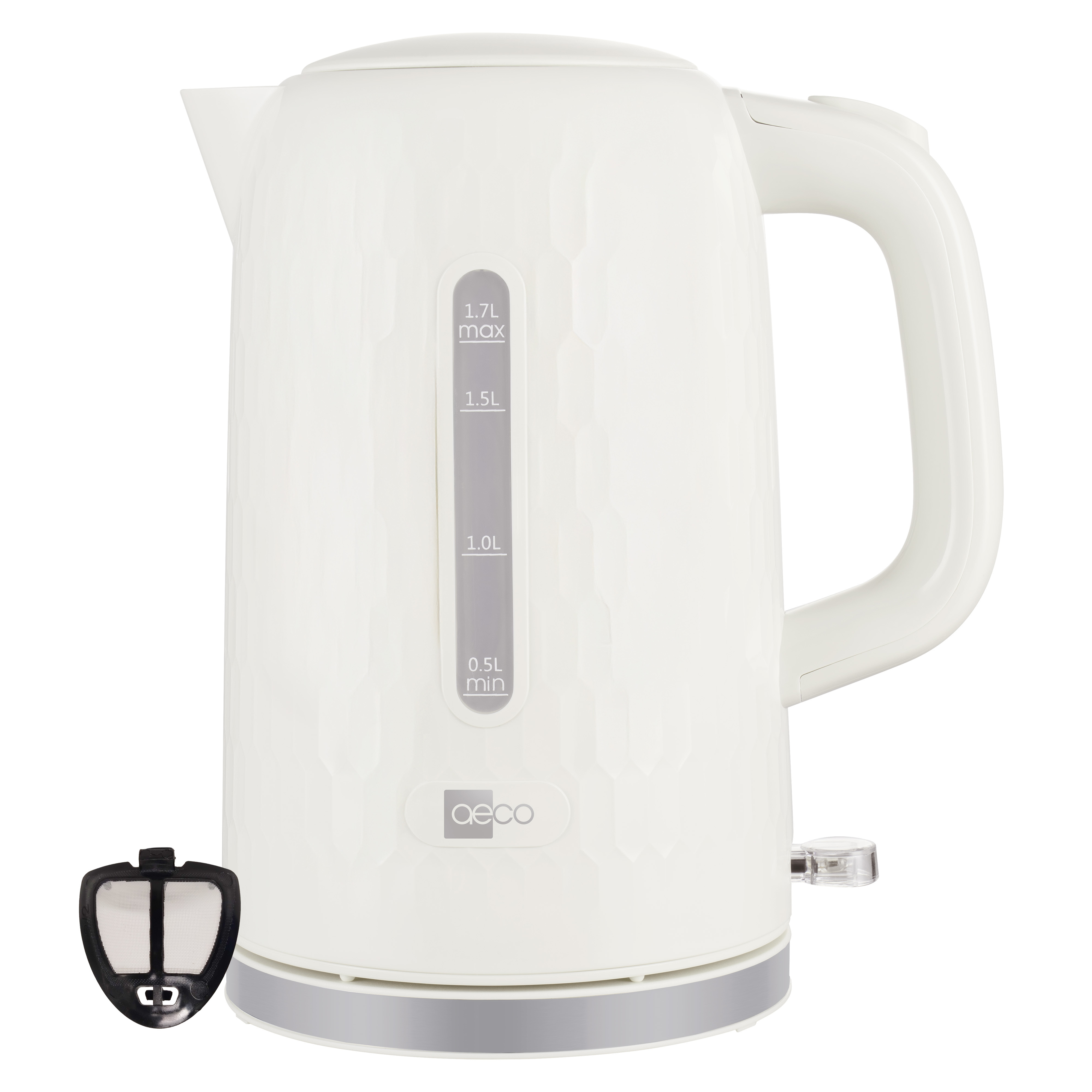 Aeco Aqa Kettle Tea Maker | 1.7 Liter, 2200 Watt, Bpa-free, Limescale Filter, Cordless, Stylish Modern Diamond-