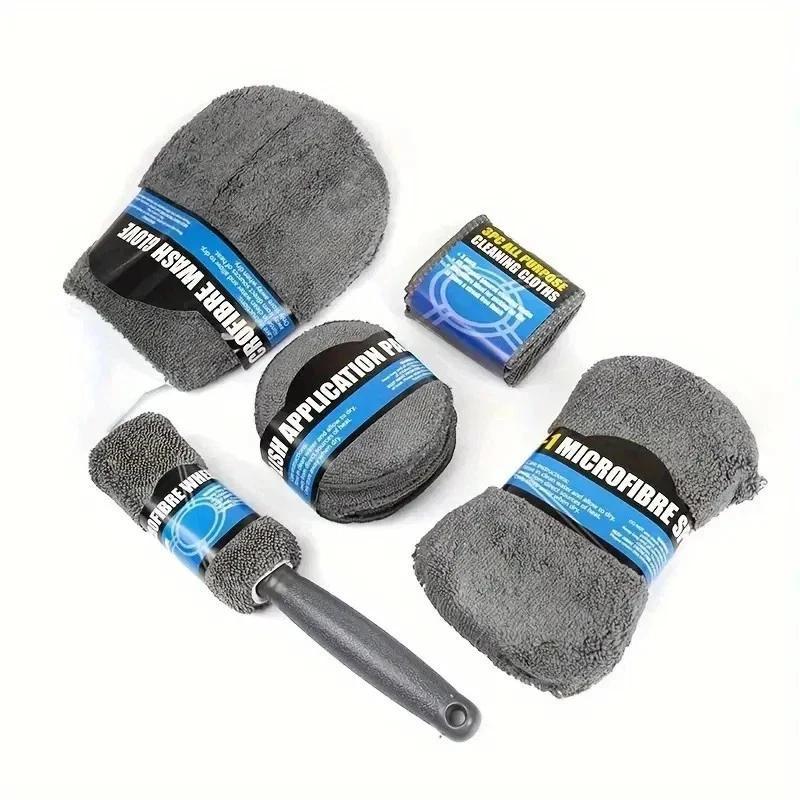 9pcs Professional Microfiber Car Cleaning Kit