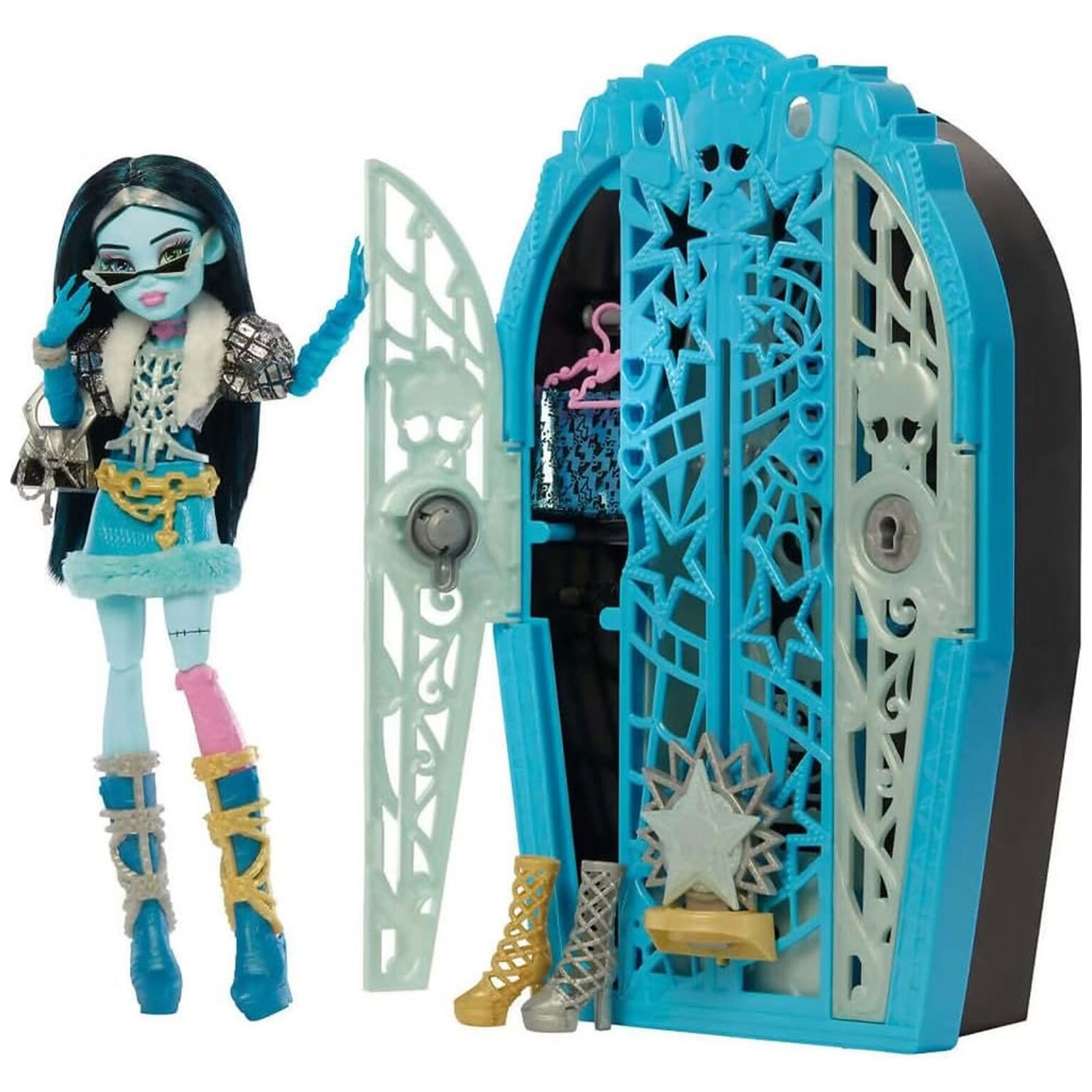 Image of Jbg81 - Monster High - Skulltimate Hauntlywood – Frankie Doll With 19+ Surprises, "closet