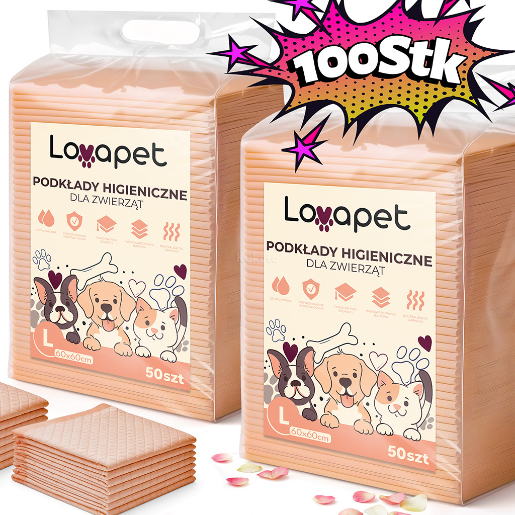 E-shop Kuketo – Hygienische Unterlagen für Haustiere: Hunde, Katzen, Kaninchen, Welpen – 200/100/50 Stück, 90x60 / 60x60 / 60x45 cm, super saugfähige