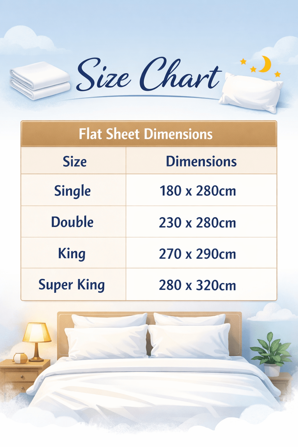 Luxury 100% Egyptian Cotton Flat Sheet Softest Breathable Hotel Quality