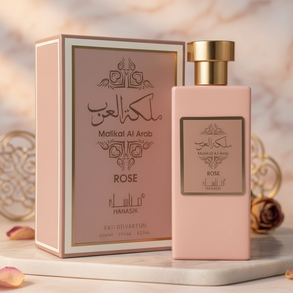 Everlyx - Malikat Al Arab Rose Perfume For Women By 100 Ml, An Floral Fragrance With Rose As The Protagonist And A Sweet, Elegant Arabic-style Base, Ideal For Daily Or Evening Use.
