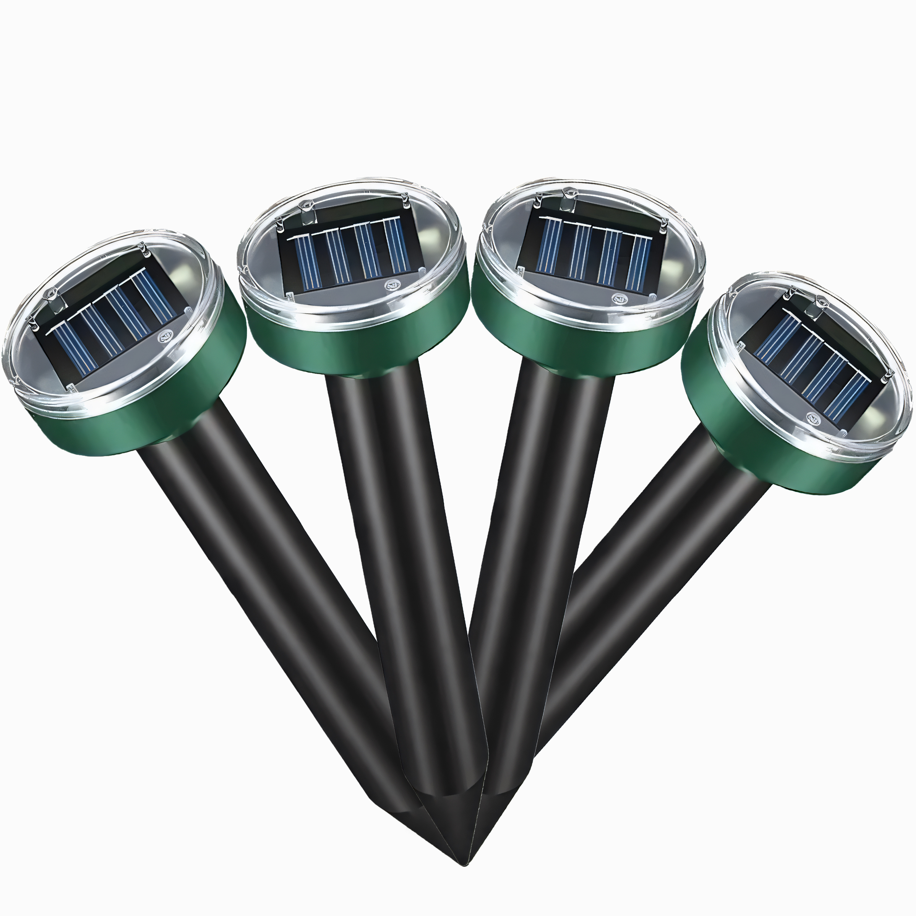 TEMU Dispositif solaire anti-taupe et campagnol à vibration, ensemble de 4 pièces avec variable pour jardin et pelouse