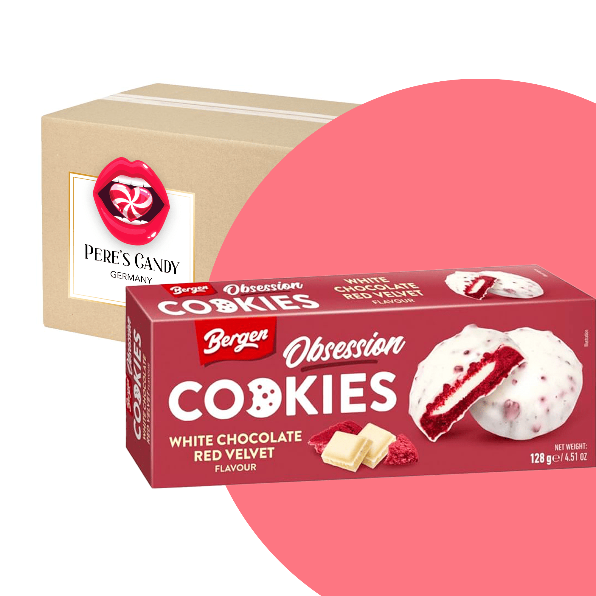 E-shop Bergen Obsession Cokies - Red Velvet & Weiße Schokolade kekse 128g
