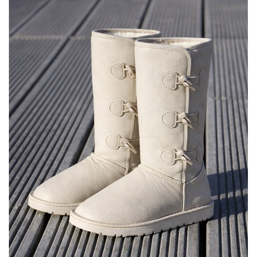 Image of Waterproof Ankle Boots Snow Boots In Blue, Beige, Gray, Brown, Sizes 36, 37, 38, 39, 40, 41, Lined With Fleece Lining