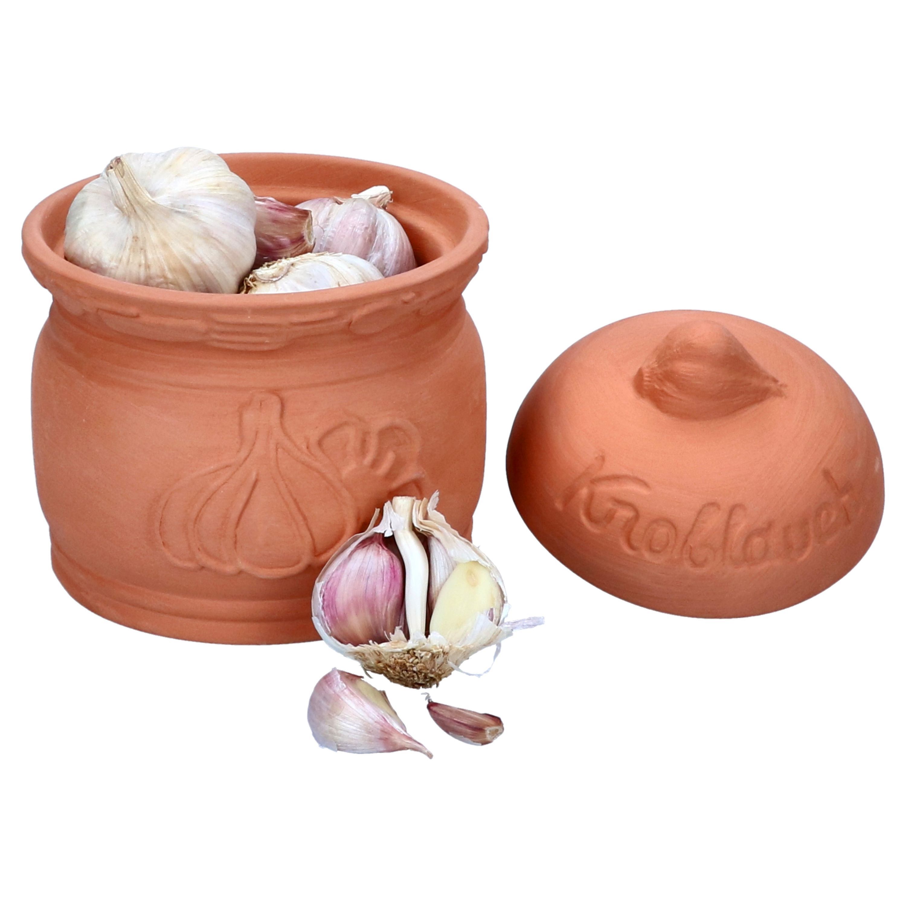Earth Garlic Pot Made Of Terracotta - 1985