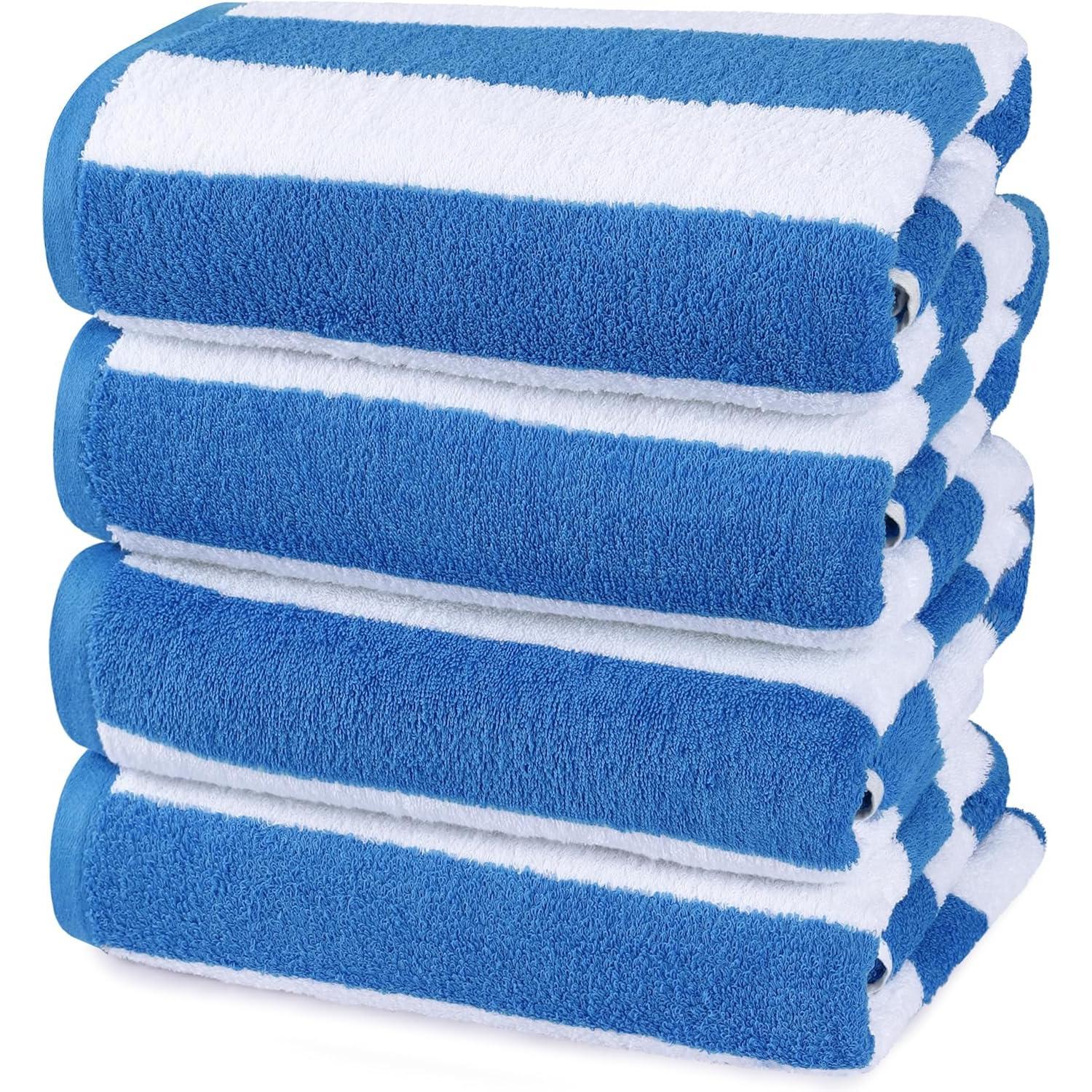 TEMU Jumbo Beach Towels Quick Dry Extra Large Bath Sheet Lightweight Sand Free Towels Striped Towels 100x200cm Size Camping Towels Summer Towels
