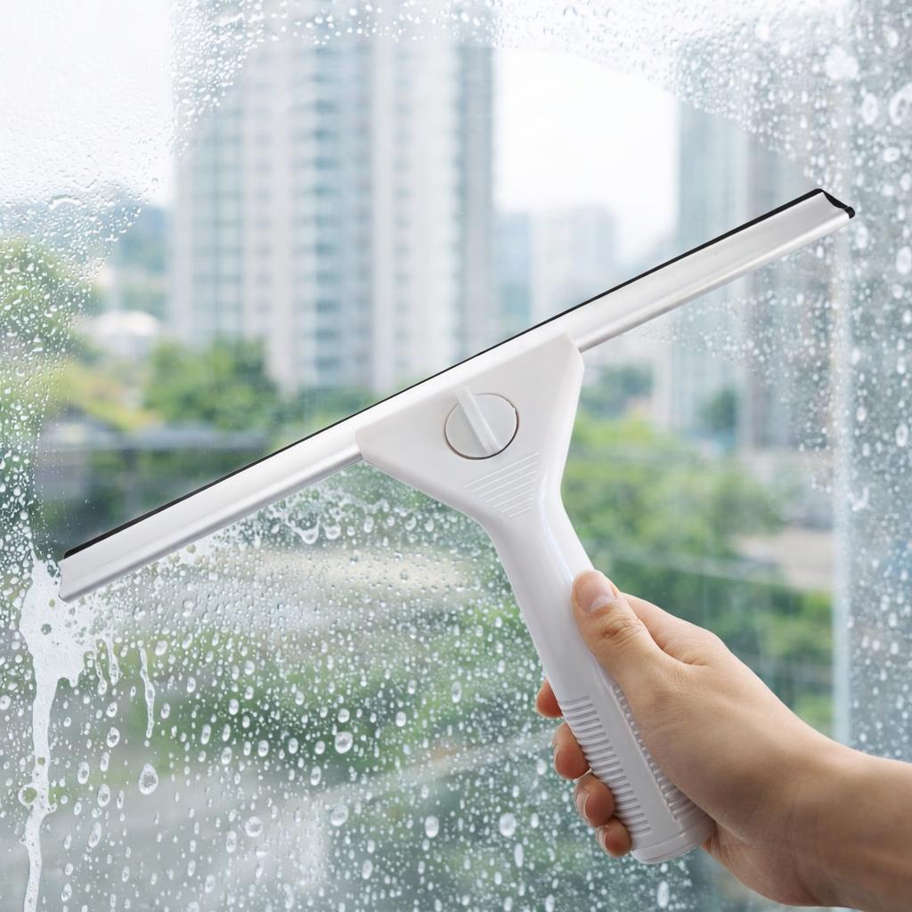 TEMU Limpiacristales de Vidrio 40CM | Escurridor de Ventana Largo | Raspador de Cristales para Hogar y Oficina