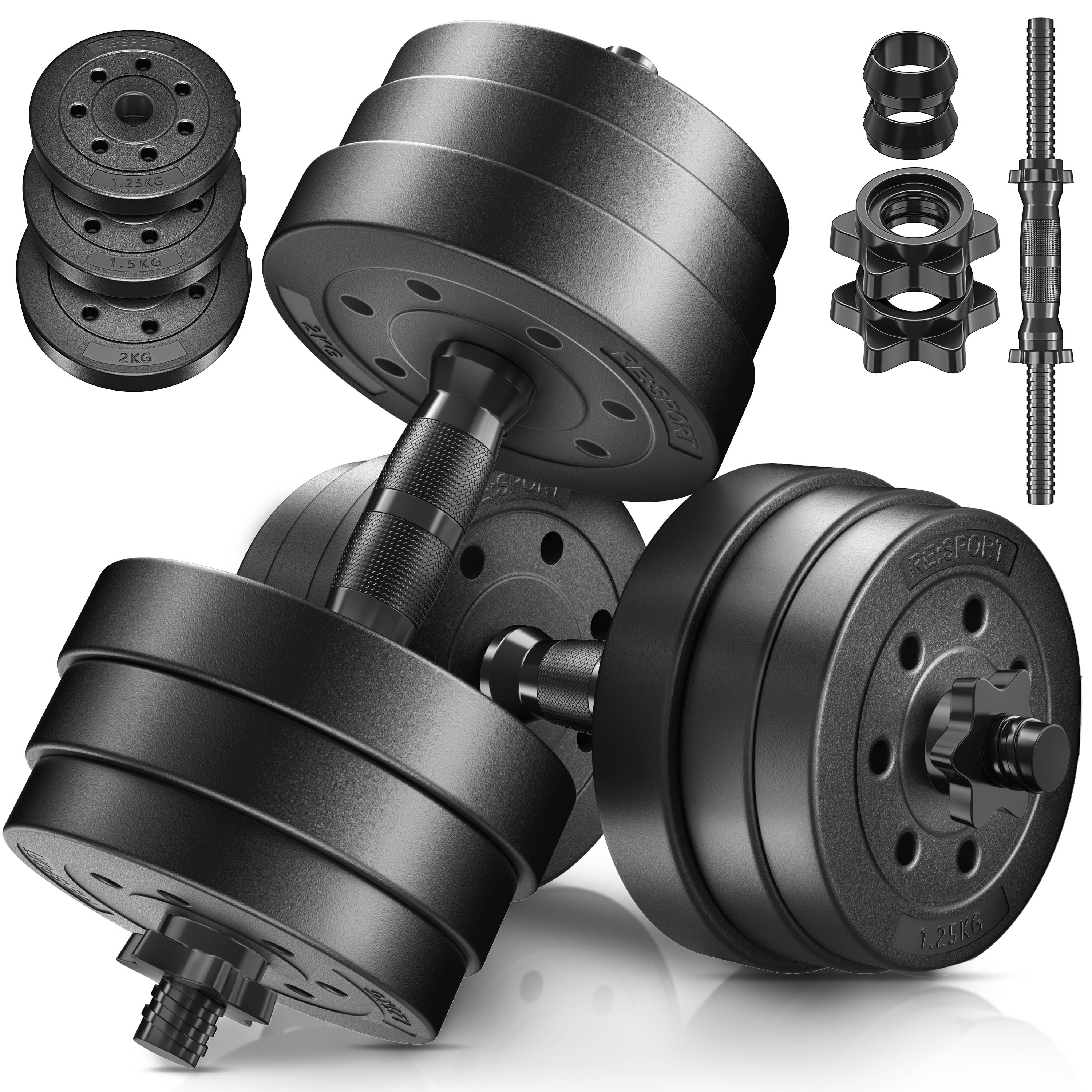 TEMU ® Lot de 2 haltères réglables 15//40 kg | Ensemble d'haltères avec 2 haltères | Haltères avec poids et 4 étoiles | Haltères de fitness pour la