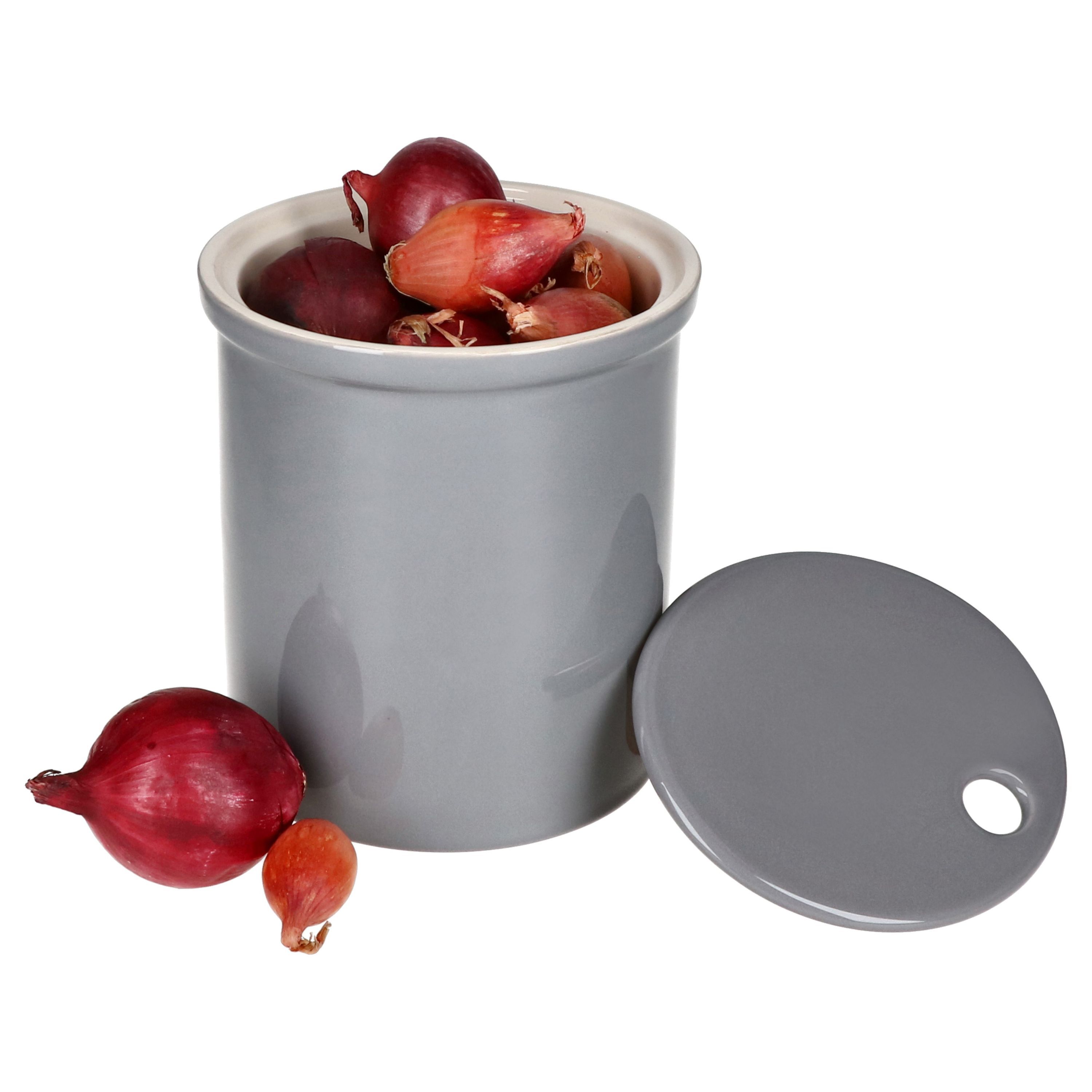 Image of Oskar Onion Storage Jar Grey From - 1993m