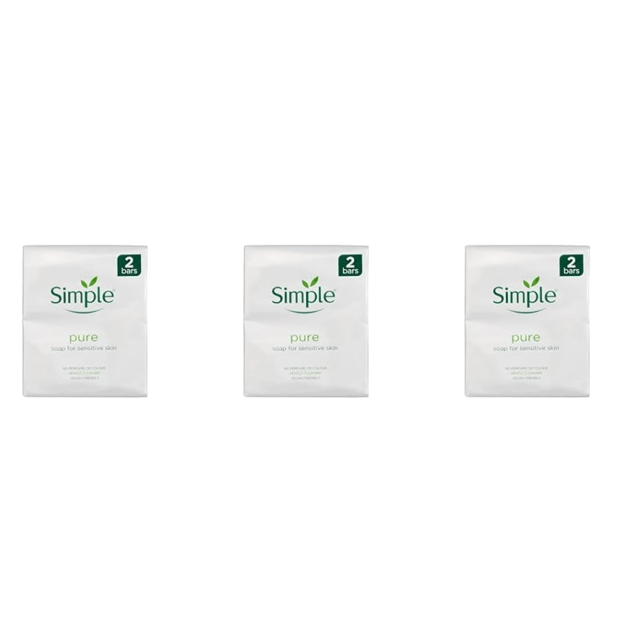 Simple Soap 2 x 100g Bars for Daily Use