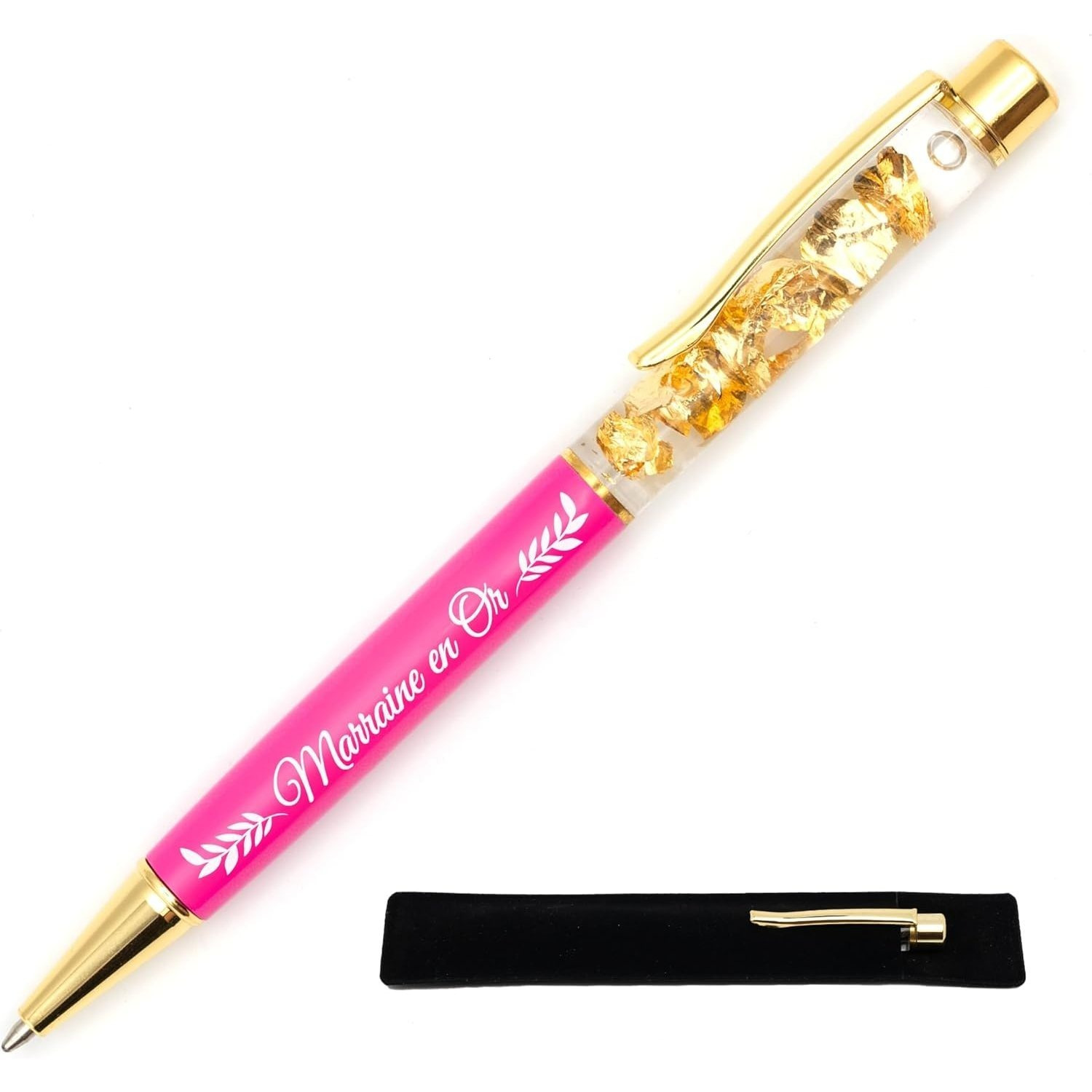 TEMU Stylo gravé Marraine en Or - Stylo à avec laser, cadeau marraine original et chic