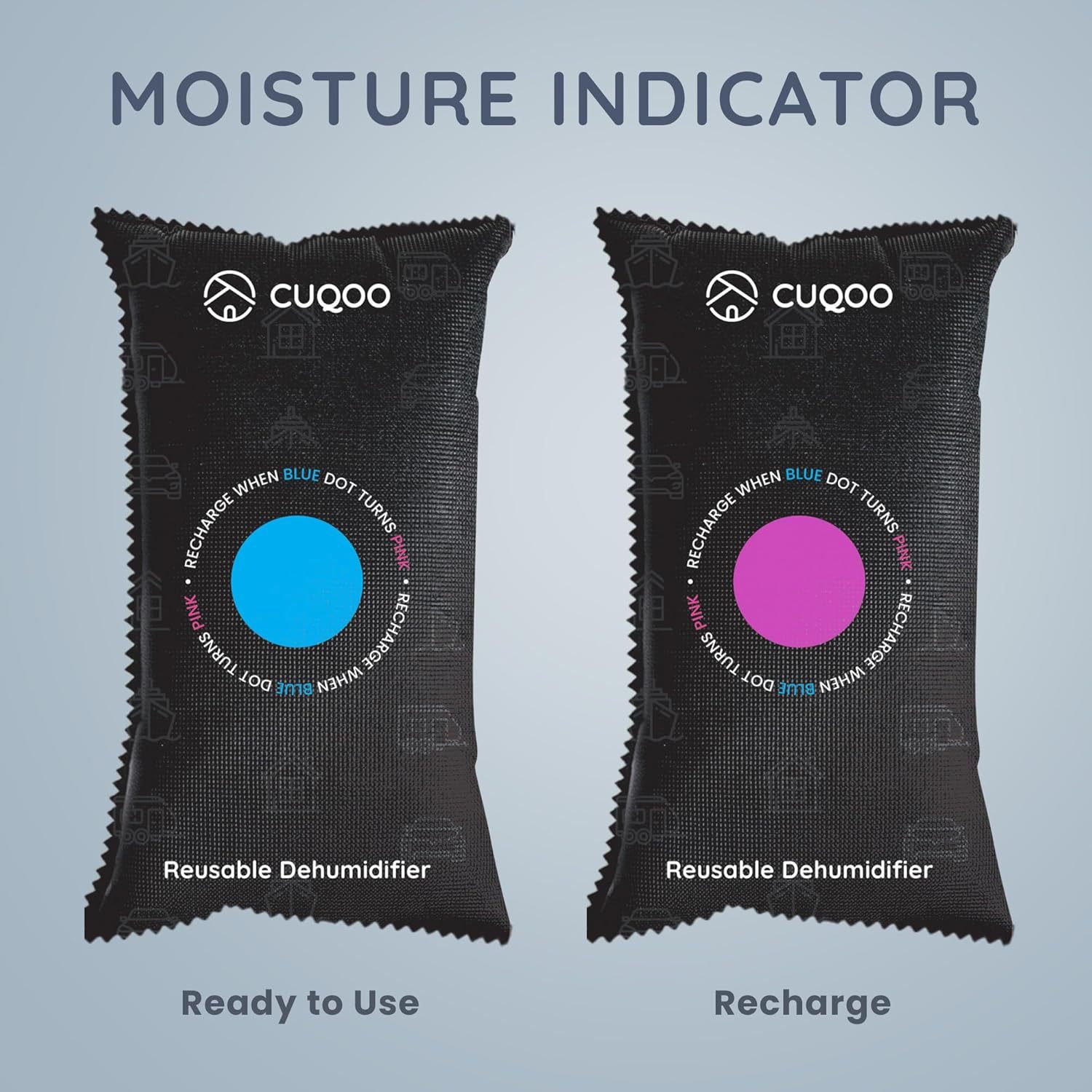 CUQOO Car Dehumidifier Bag, Reusable Moisture Absorber