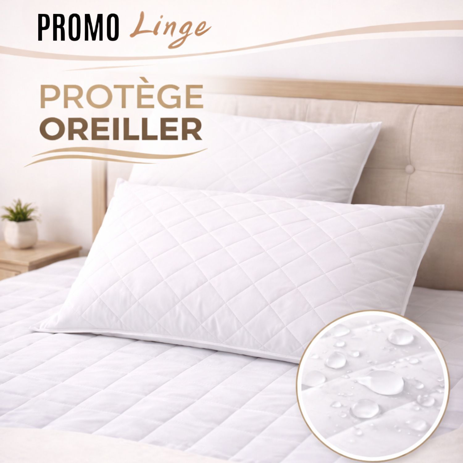TEMU Lot de 2 Protège-Oreillers – Protection Hygiénique et Respirante, et Confortables, Idéal pour Prolonger la Durée de Vie des Oreillers