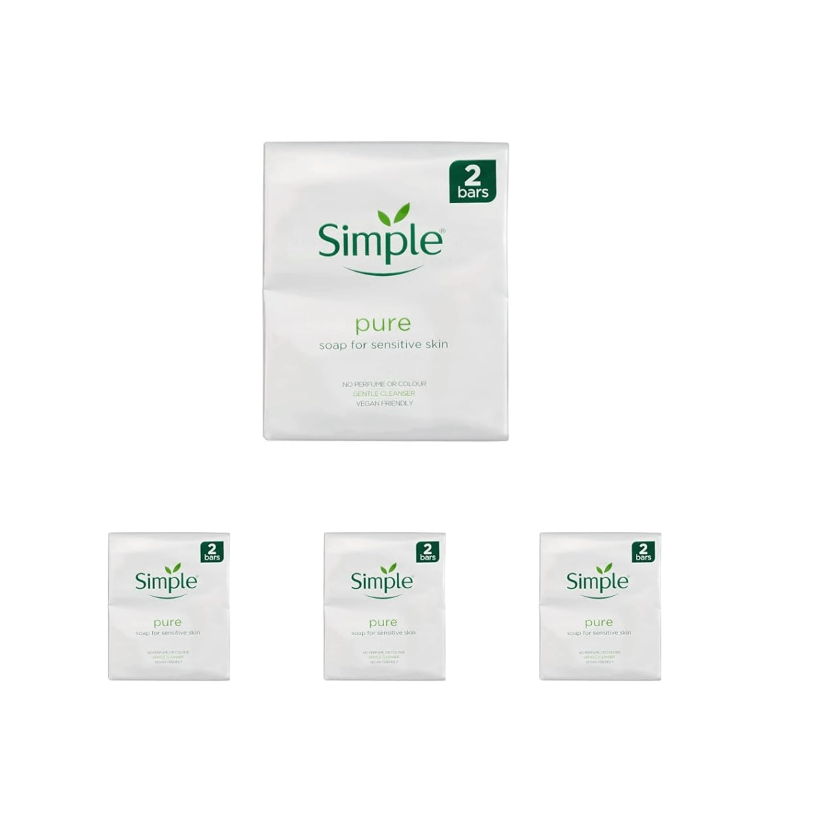 Simple Soap 2 x 100g Bars for Daily Use
