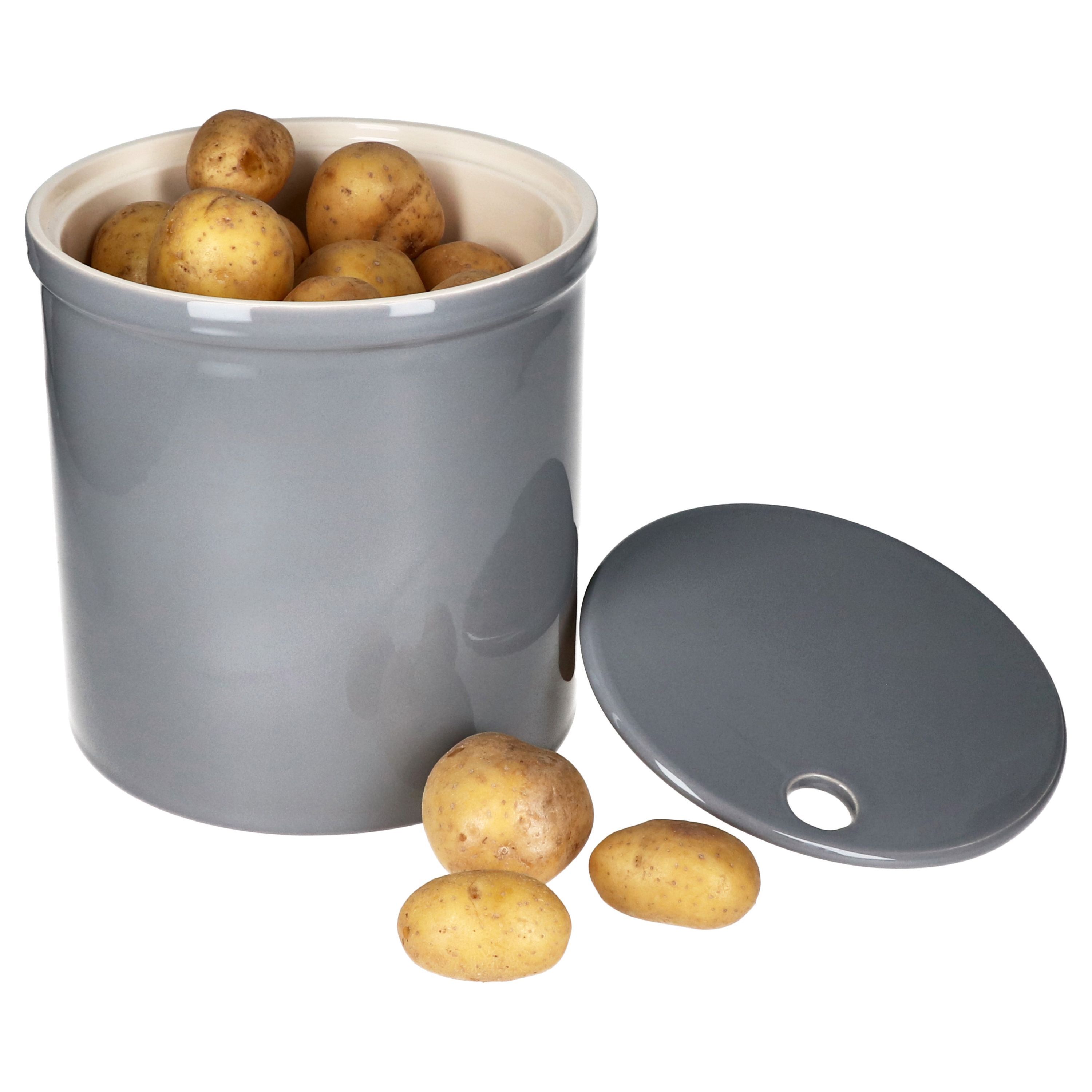 Oskar Potato Storage Container L In Grey Made Of - 1994l