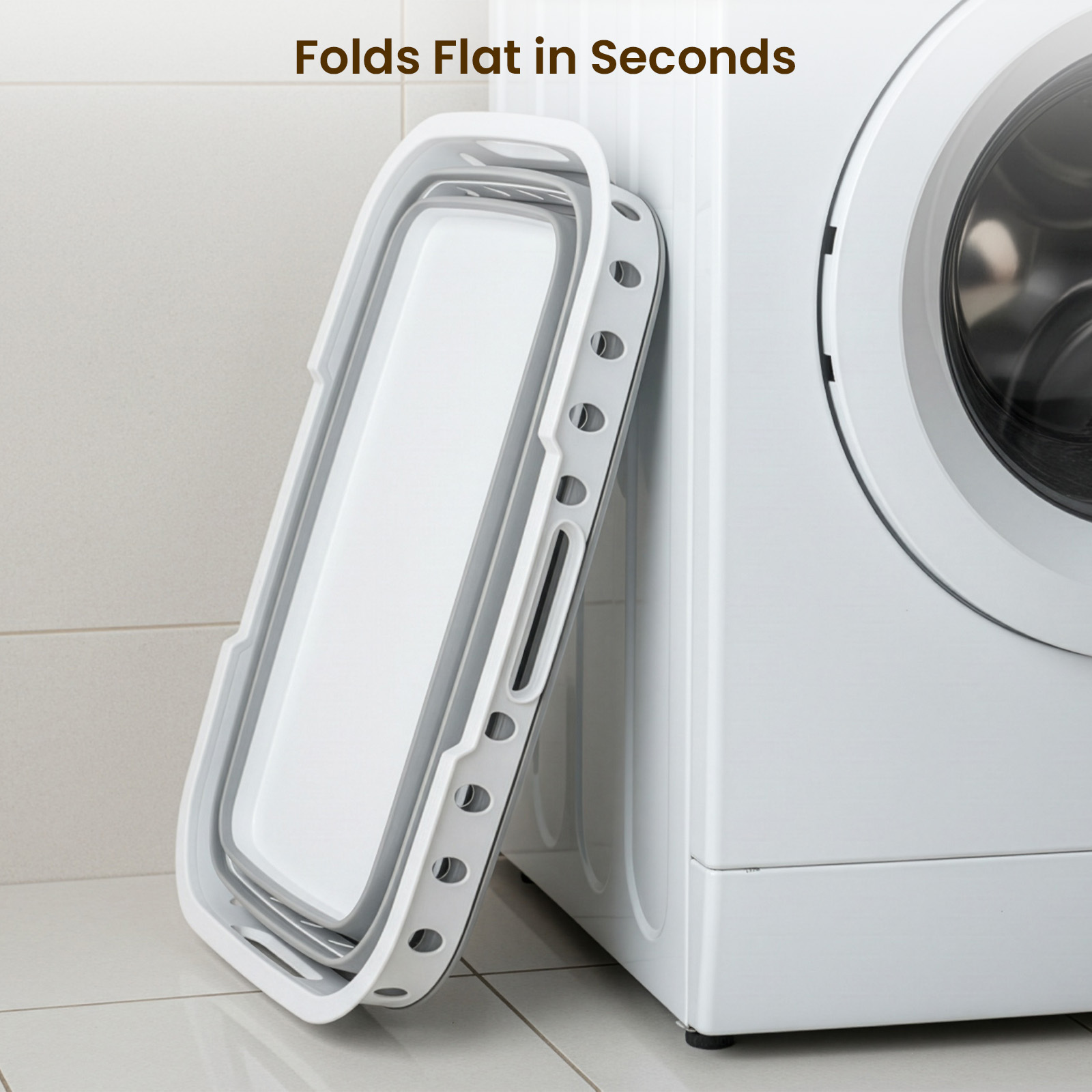 Large Capacity Foldable Laundry Basket with Standing Legs