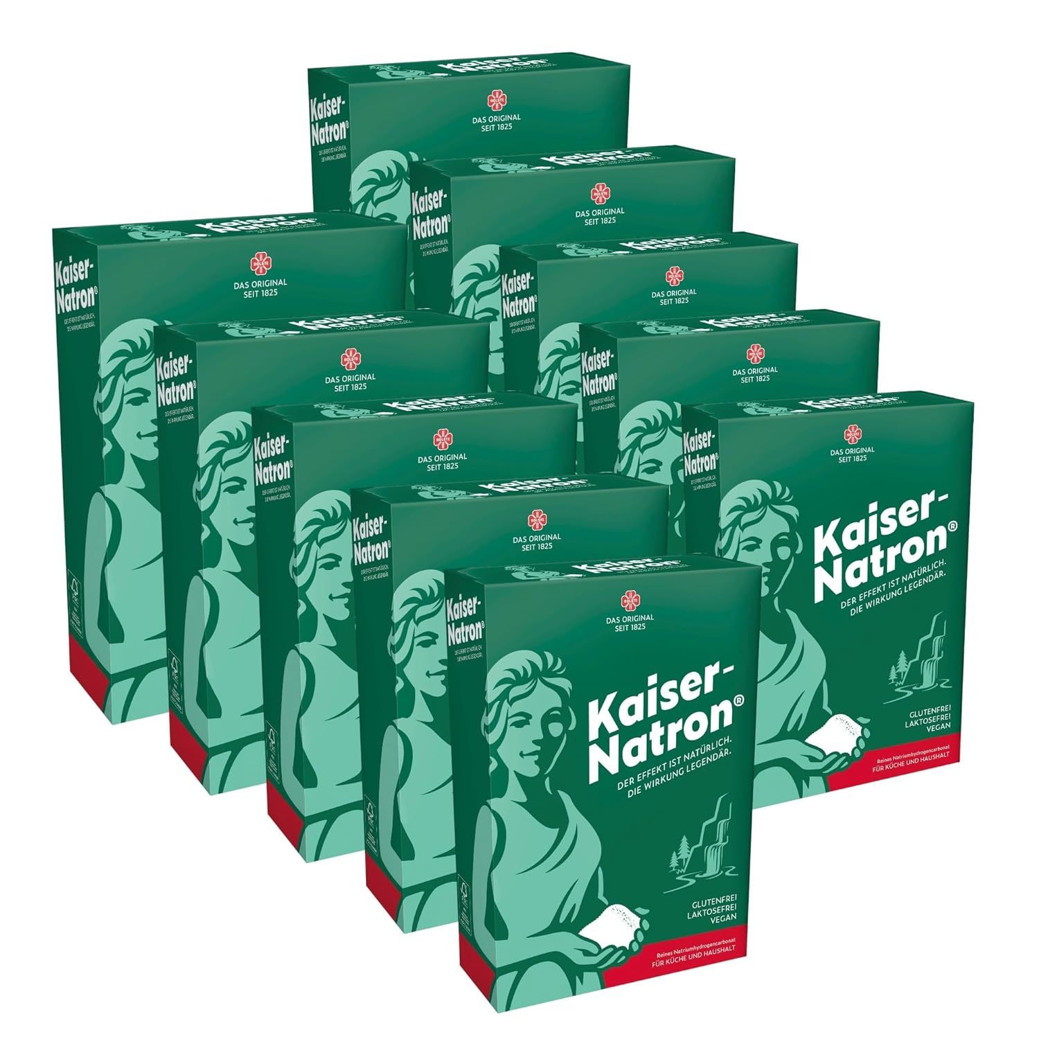 E-shop Kaiser Natron Natron Pulver | 10 x 250 g | Reines Natriumhydrogencarbonat | Für Küche & Haushalt | Glutenfrei, Vegan