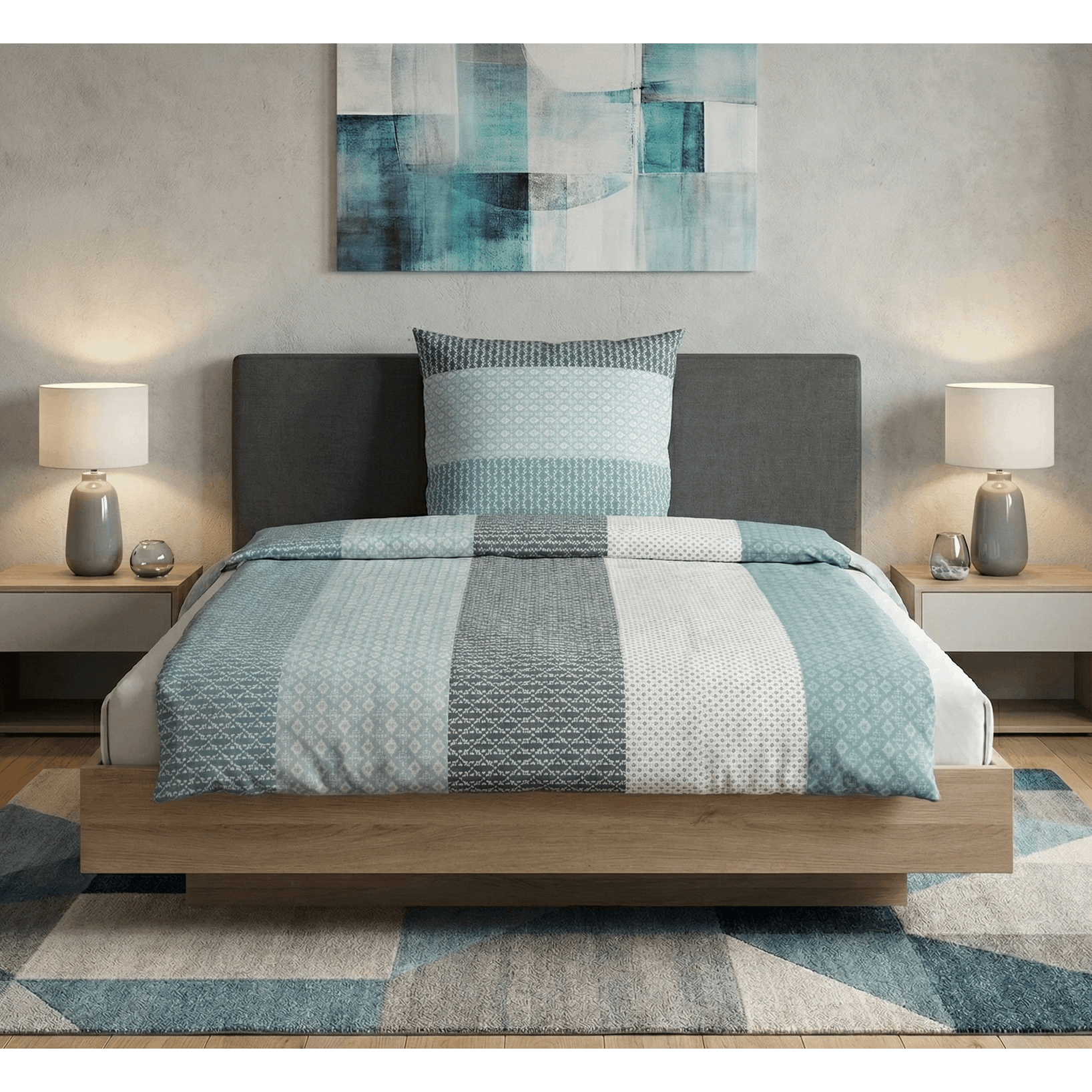 Sleep - - Bedding 0380339 Blue Long Stripes