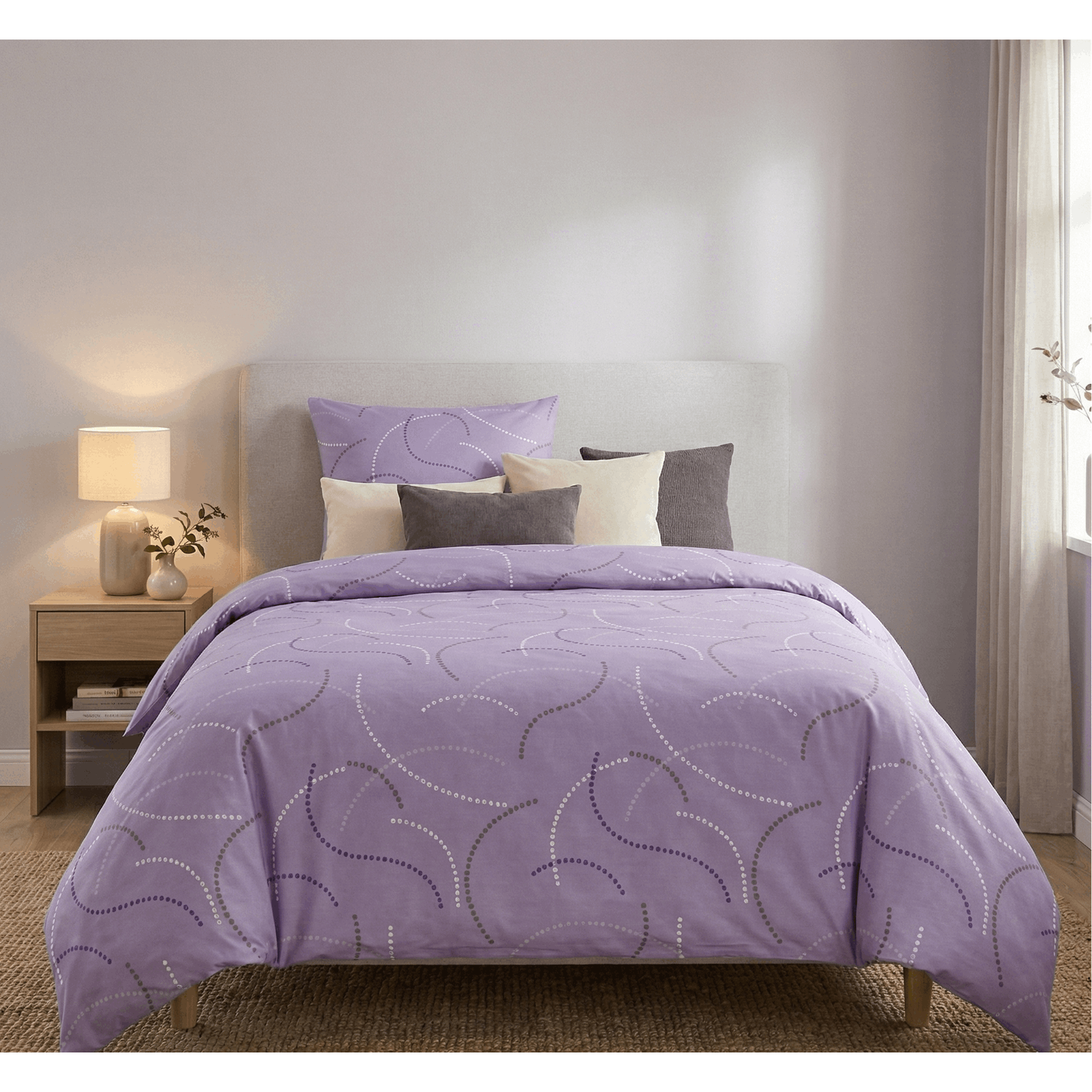 Image of - - Brand Bed Linen Microfiber Bed Linen 0560966 Viola Graphic