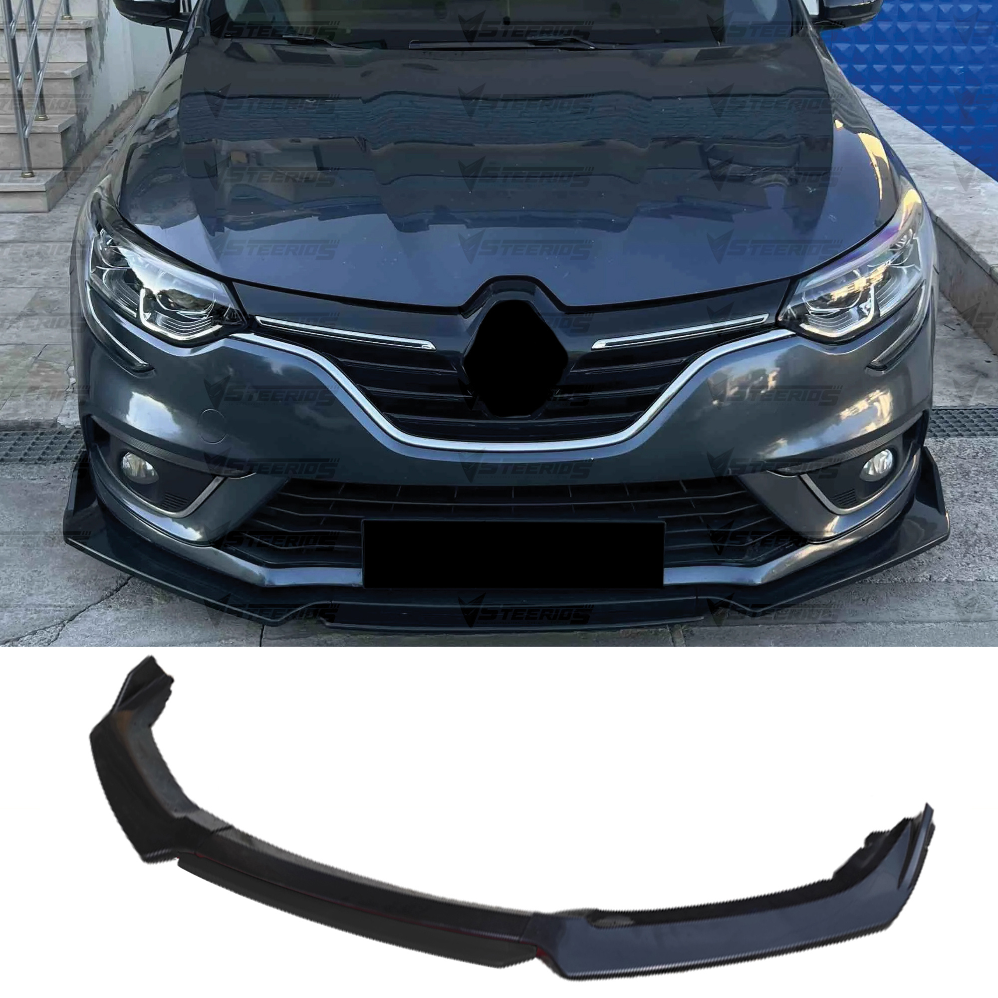 TEMU Lèvre de Compatible Renault Megane 4 16 Clio Modèle FC5 4 Pièces & 3 Couleurs Réglables Tuning Universel pour Voiture