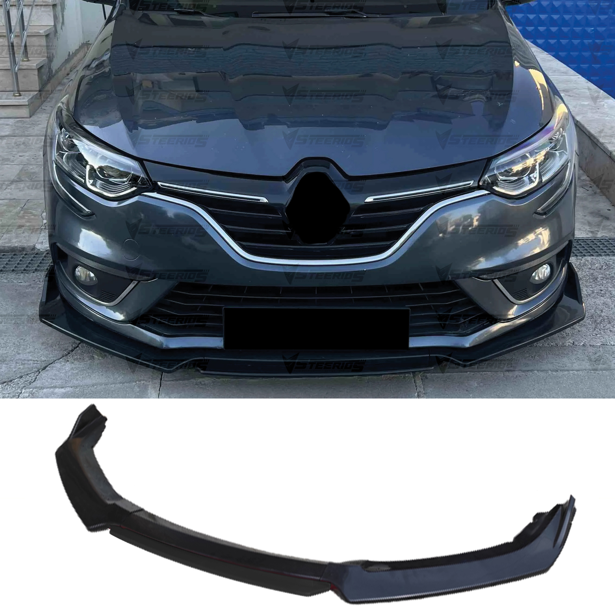 Front Bumper Lip Wrap For Renault Megane 4 16 Compatible Fc5 Model 4pcs & 3pcs Colors Adjustable Universal Car Tuning