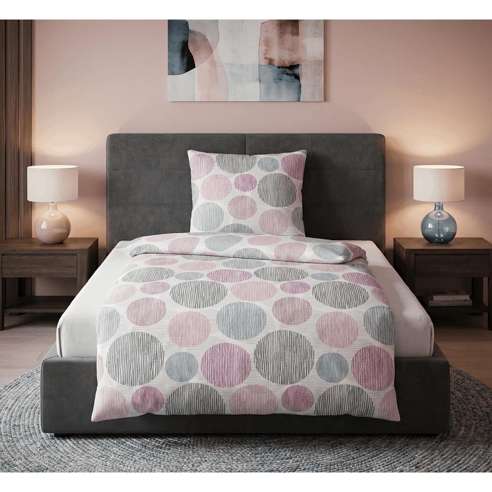 Sleep - - Branded Bedding Set 0360445 Circles