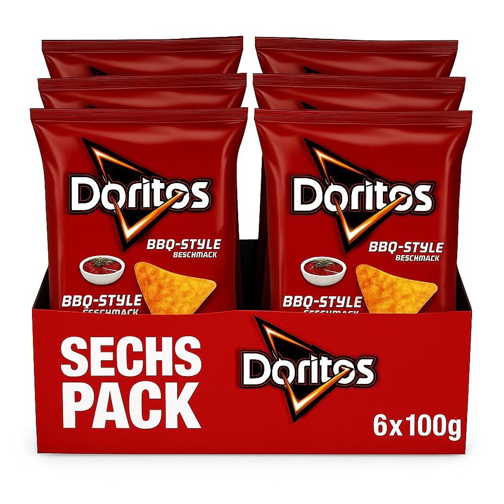 Doritos Bbq Style Tortilla Chips 6x110g Six-pack Value Bundle