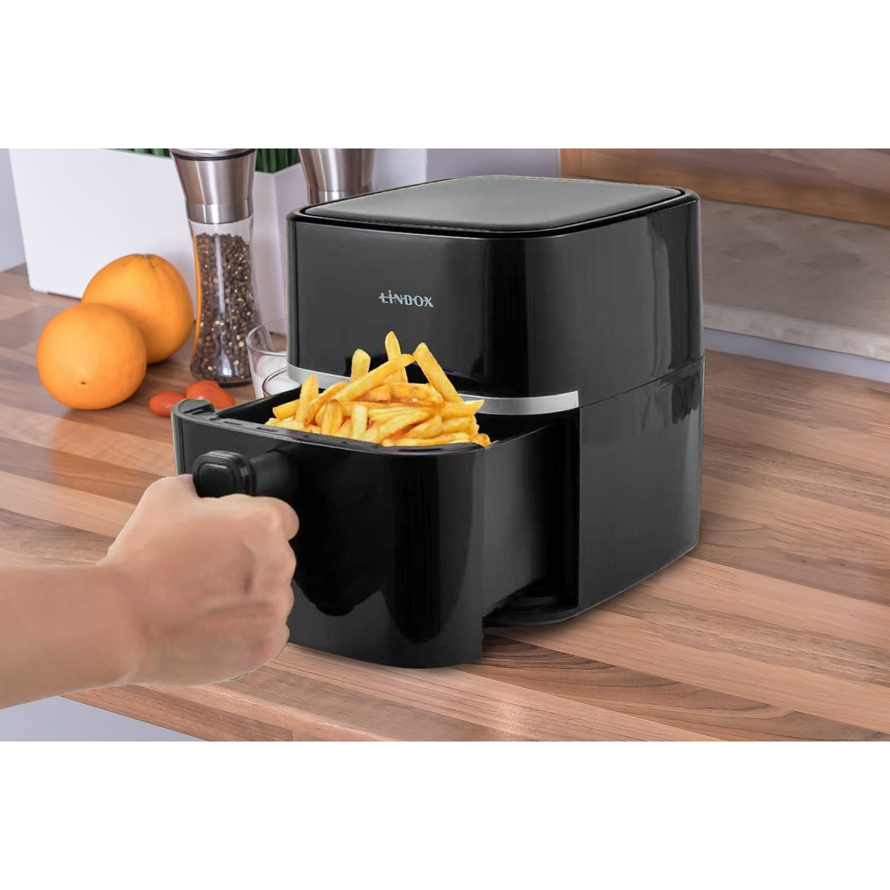 non stick air fryer linbox colorful icons black