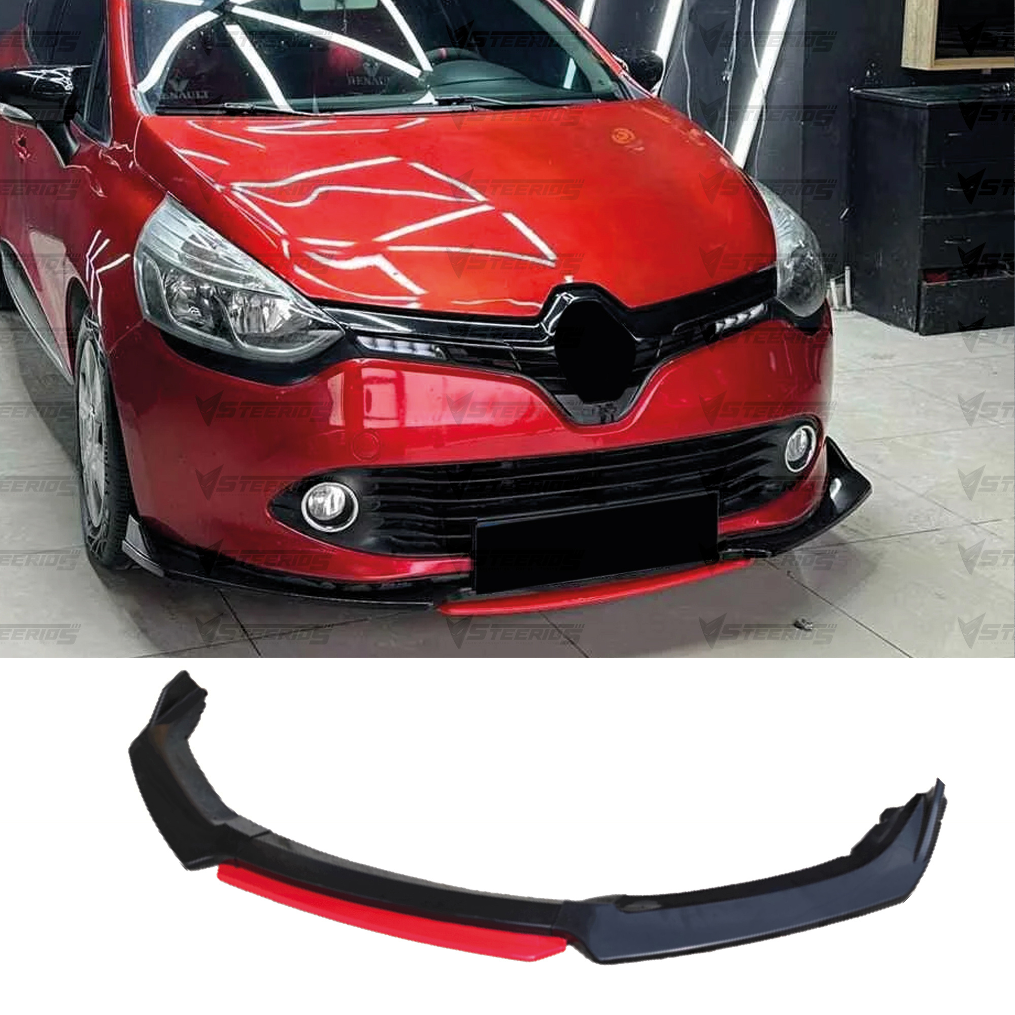 TEMU Copertura Paraurti Anteriore per Renault Clio 4 12-19 Megane Compatibile FC5 4Pezzi & 3Pezzi Colori Regolabili Tuning Auto Universale
