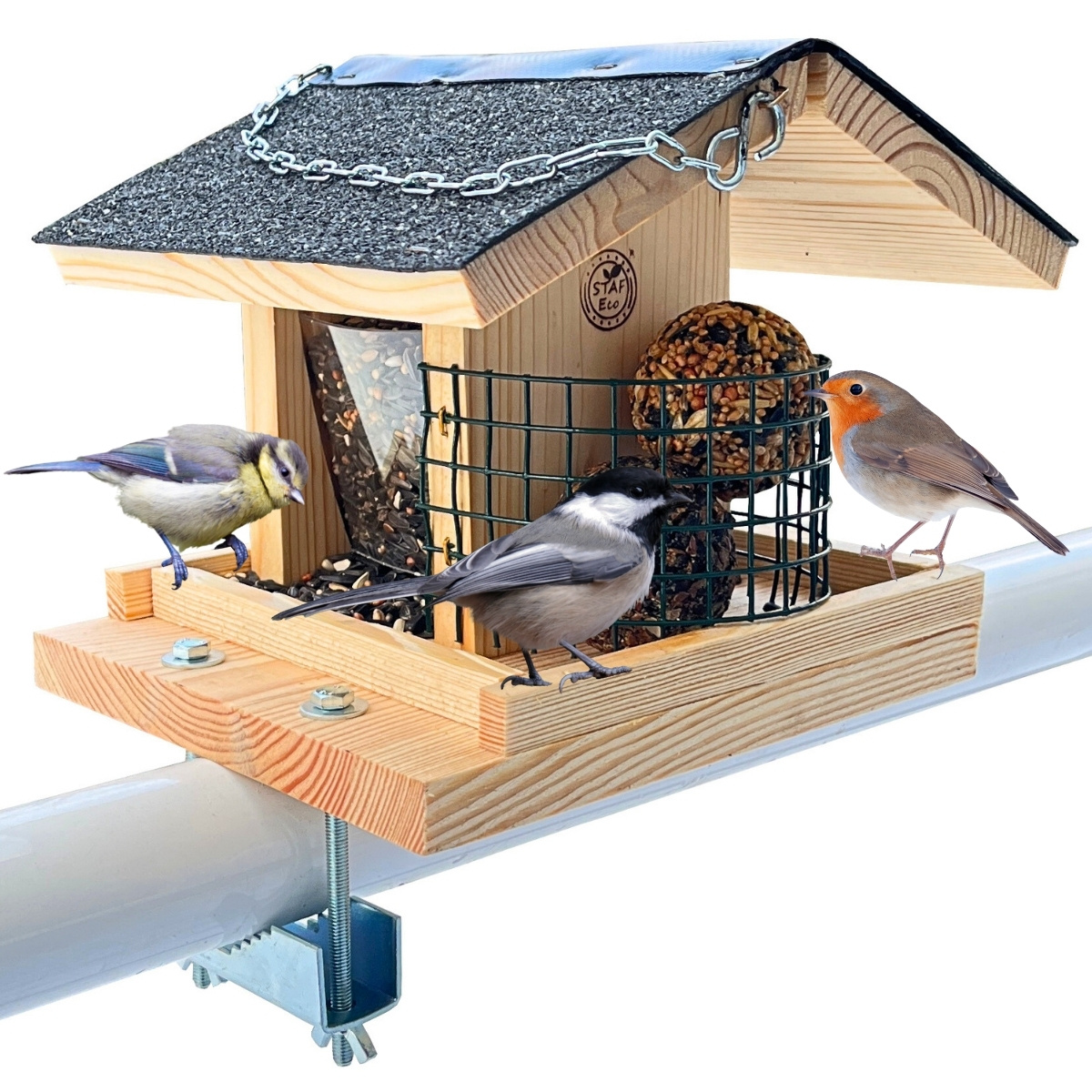 Impregnated, Durable Birdhouse – For Balcony Or Branch, Feeder, Nesting Box For