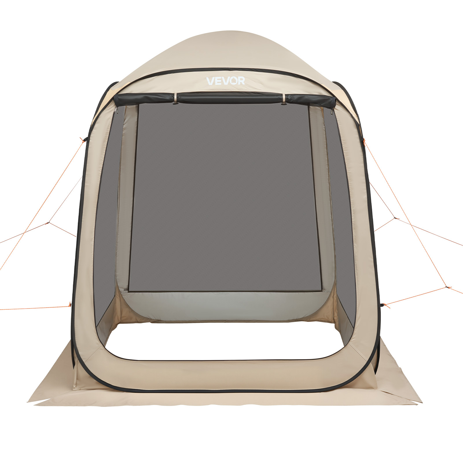 Image of Vevor Screen House Tent, 1825 X 1825 X 2200 Mm, 4-6 Person Pop Up Screen Tent, Portable Screened In Canopy With Carry Bag, Netting Sides, Ground Stakes, For Garden, Patio, Outdoor Activities, Beige