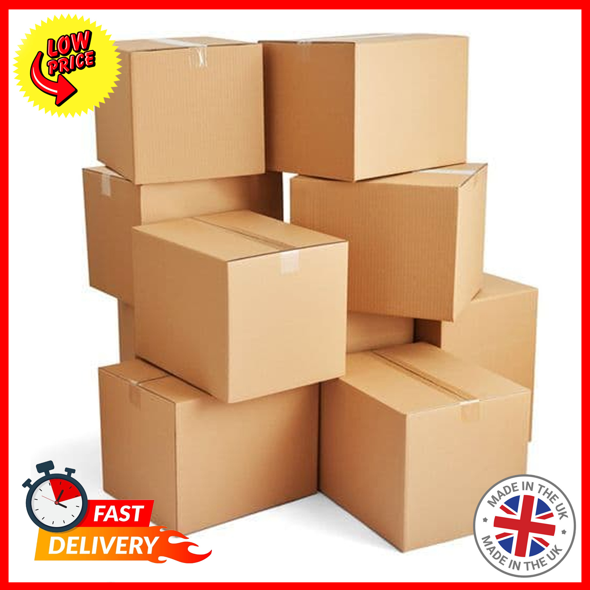 100 12x9x6 Cardboard Paper Boxes Mailing Packing