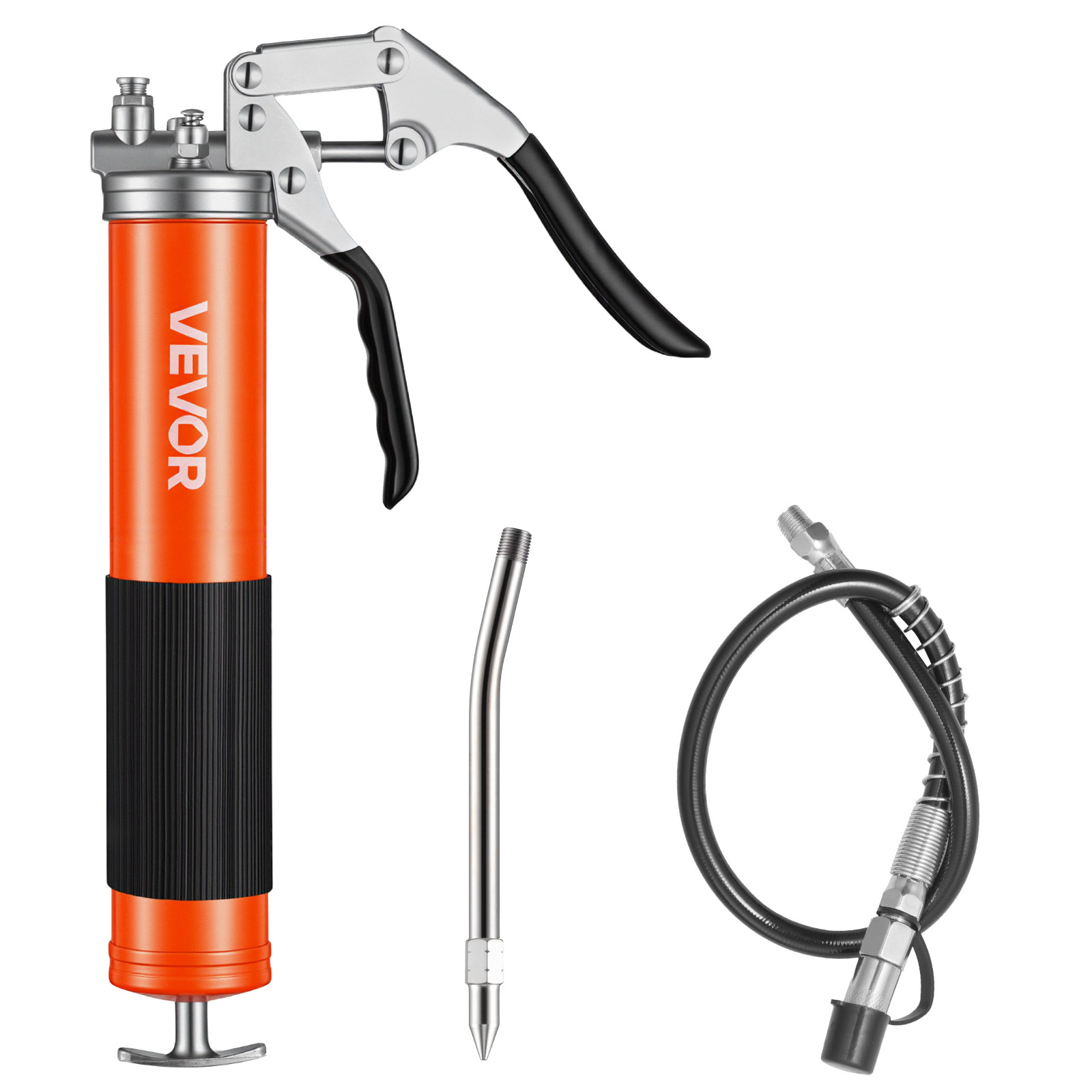 TEMU Vevor Grease Gun, 8000 Psi High Pressure, Heavy Duty Grease Gun Kit With 0.4 L Capacity, Includes 46 Hose, 1 Extension Rigid Pipe And 1 Sharp
