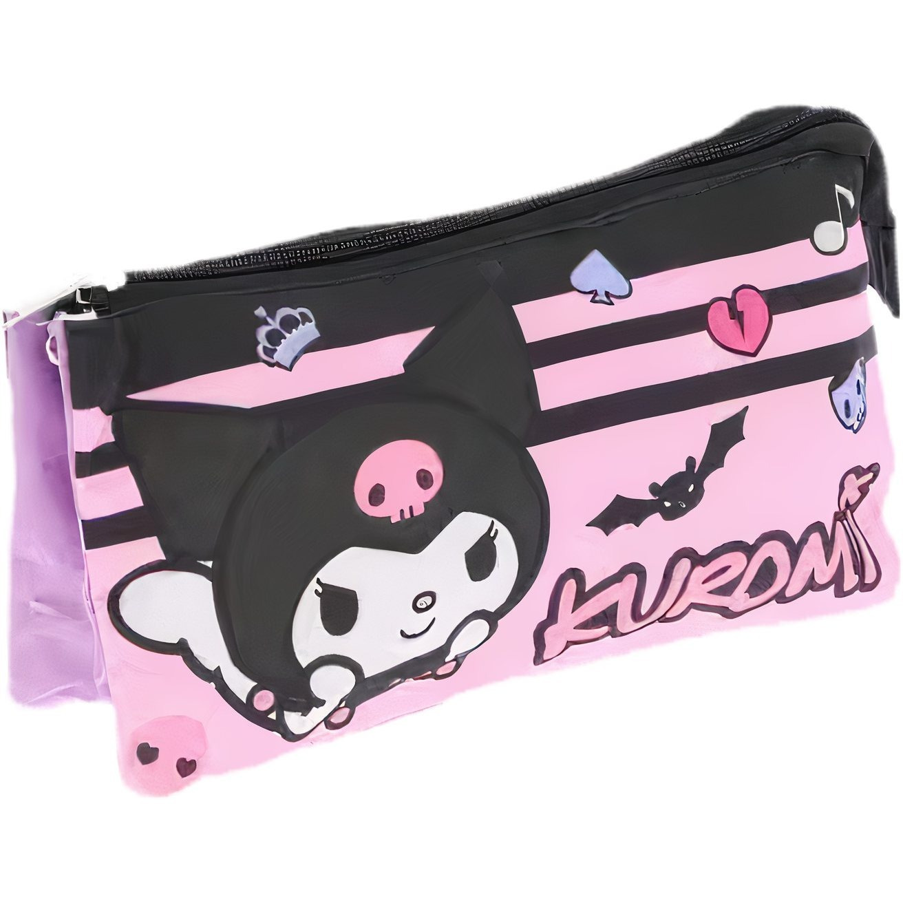 TEMU Trousse à crayons triple portefeuille École et maternelle pour enfants et adolescents 22X12Cm KUROMI