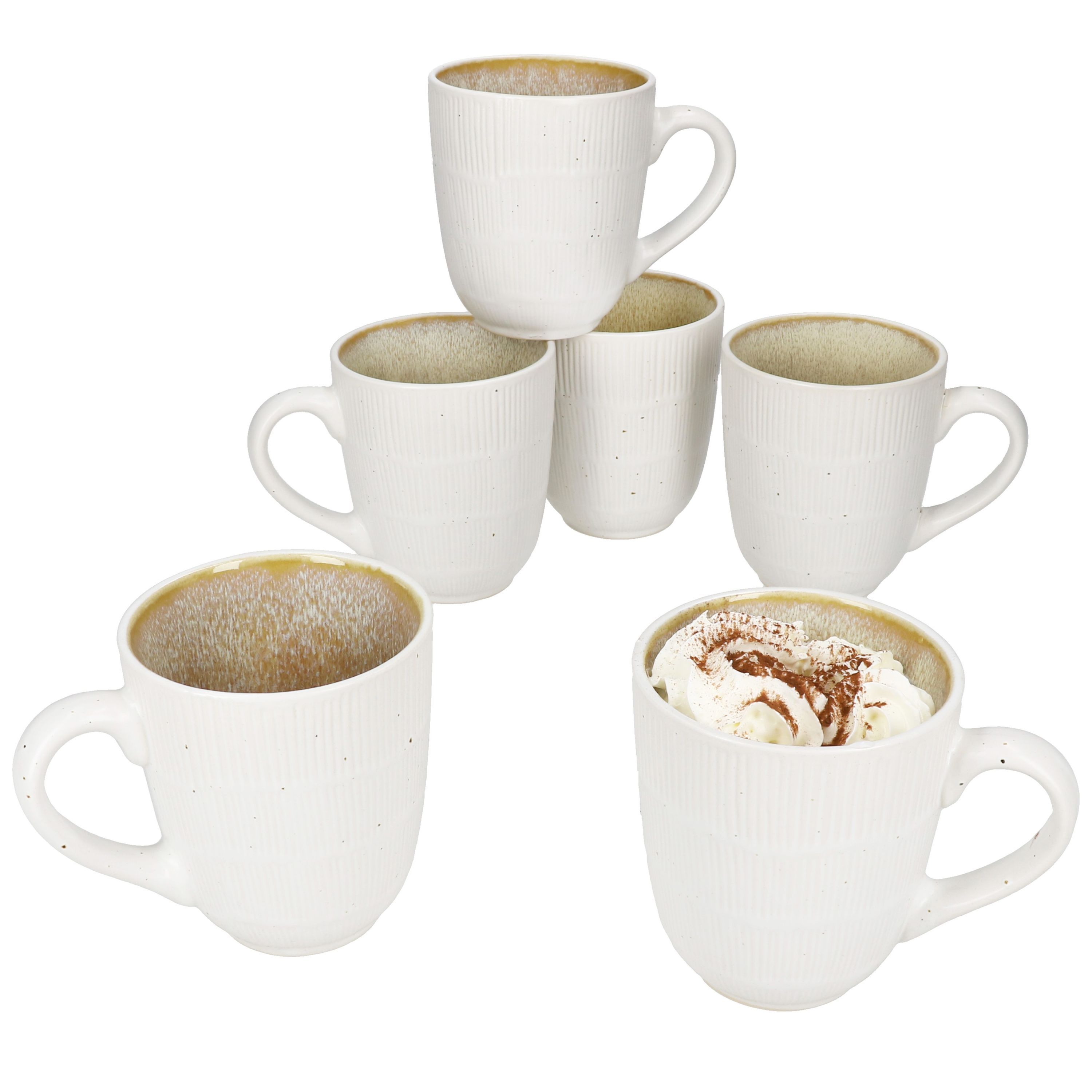 6pcs Tzia Coffee Cup Set For 6 People Made Of Stoneware - 24328079