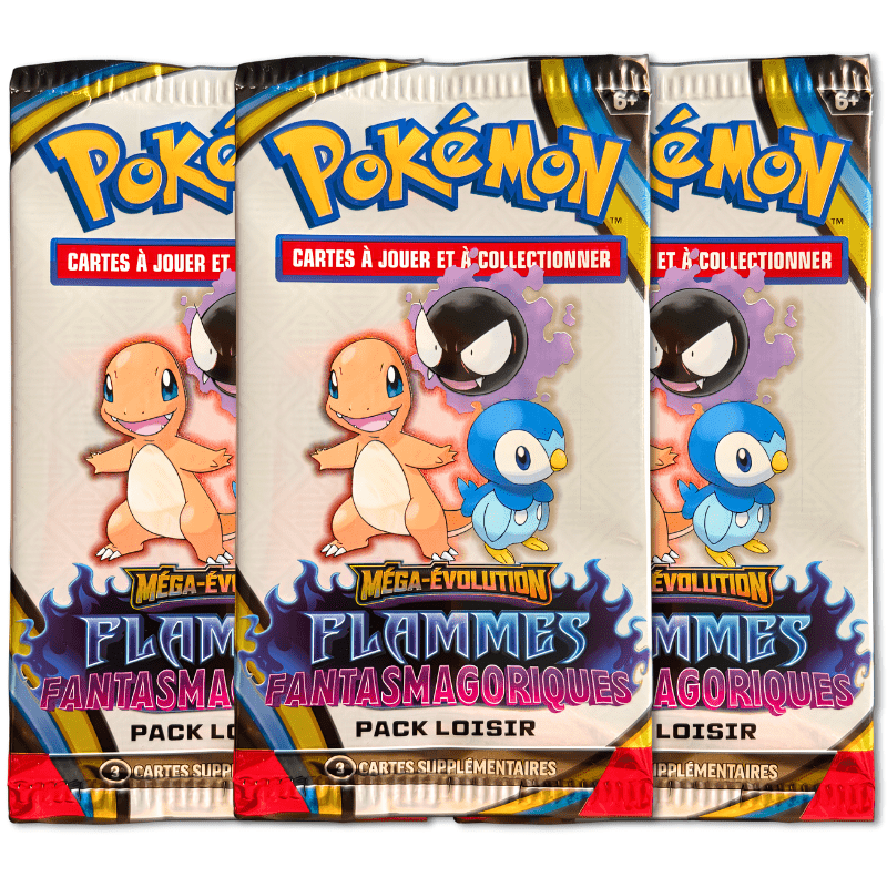 TEMU Lot 3 Boosters de Cartes Pokémon - Pack Loisir 3 Cartes par Sachet - Total 9 cartes neuves avec / brillantes